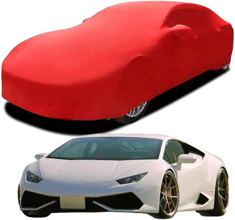 Autoabdeckung für Lamborghini Huracan, Premium Autoabdeckung Formanpassende, atmungsaktive Autoschutzdecke,Red von LMYFCL66