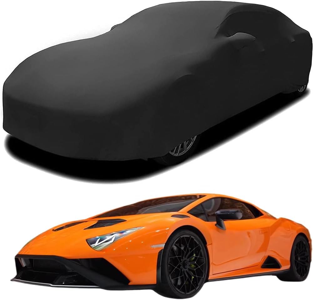 Autoabdeckung für Lamborghini Huracan STO, Premium Autoabdeckung Formanpassende, atmungsaktive Autoschutzdecke,Black von LMYFCL66