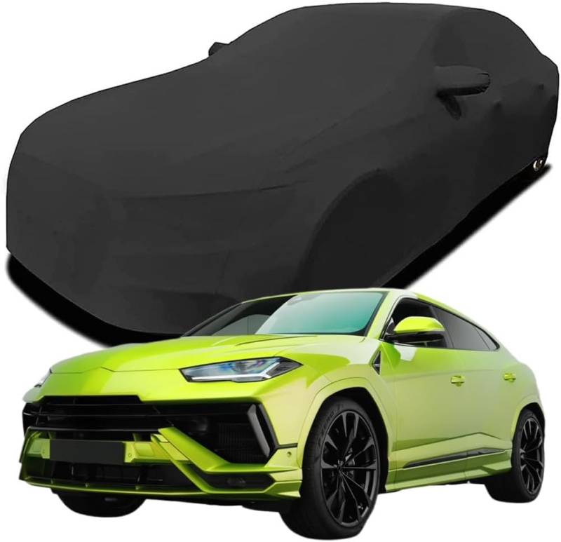 Autoabdeckung für Lamborghini Urus S SUV, Premium Autoabdeckung Formanpassende, atmungsaktive Autoschutzdecke,Black von LMYFCL66