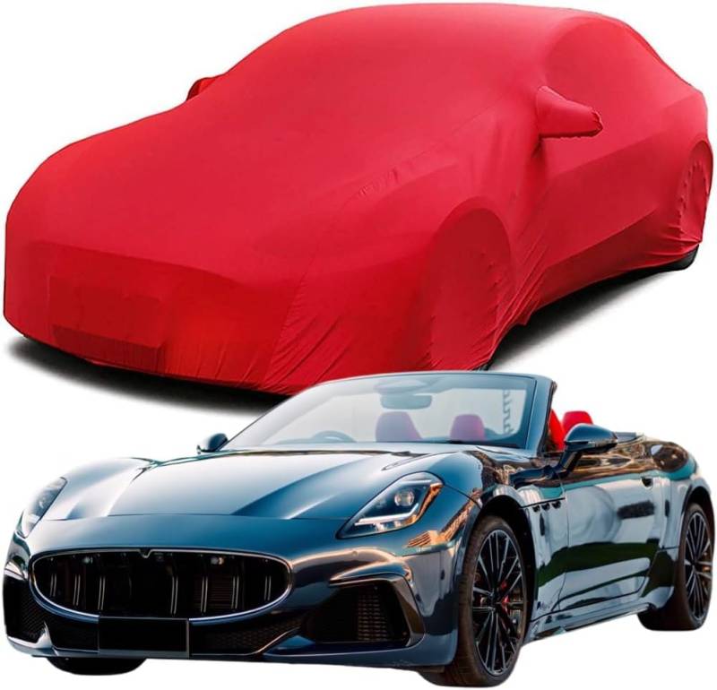 Autoabdeckung für Maserati GranCabrio Trofeo, Premium Autoabdeckung Formanpassende, atmungsaktive Autoschutzdecke,Red von LMYFCL66