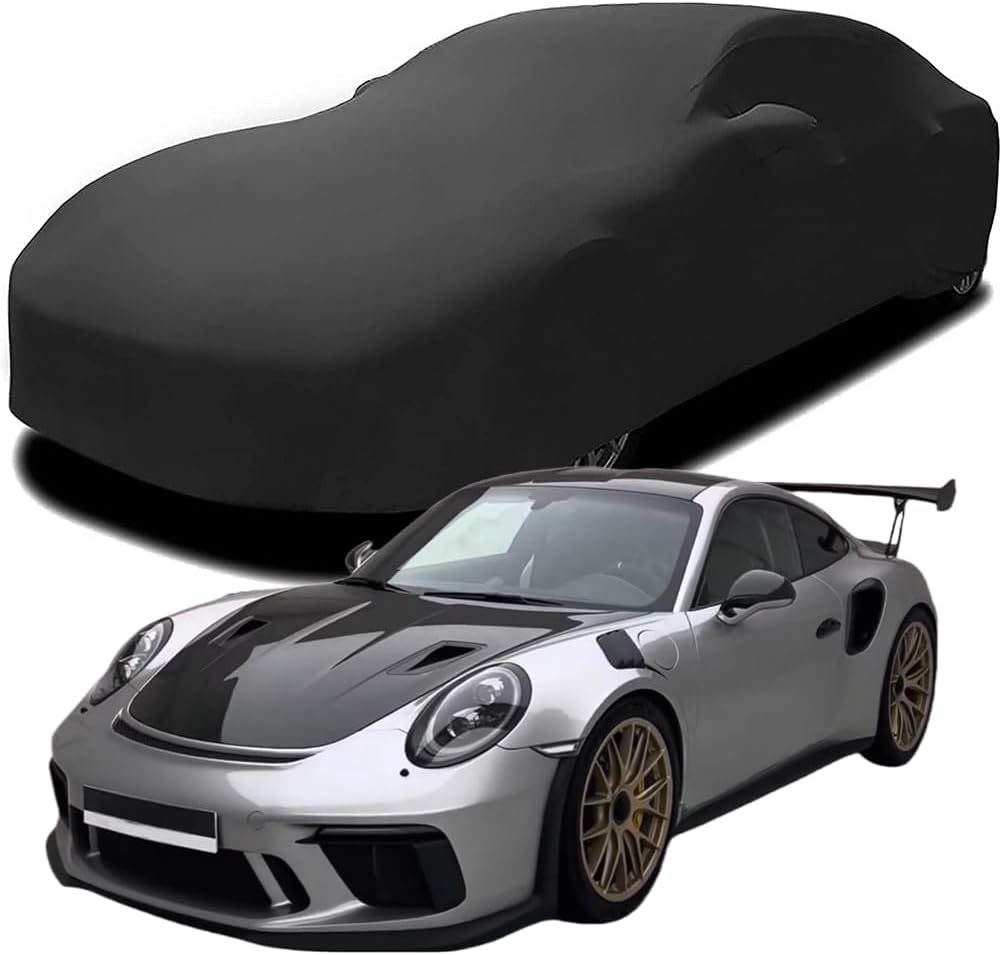 Autoabdeckung für Porsche 911 (991.2) GT3 RS Weissach 2019, Premium Autoabdeckung Formanpassende, atmungsaktive Autoschutzdecke,Black von LMYFCL66