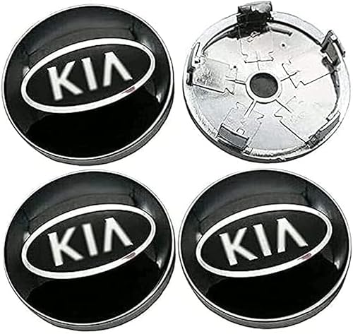4 Stück Auto Felgenkappen für KIA Rio k2 k3 k4 k5, Verschleißfest Langlebig Auto Nabenabdeckung Radkappen Ersatz Accessoires von LMYSLCDW