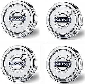 4 Stück Auto Felgenkappen für Volvo XC90 XC60 S90 64MM, Verschleißfest Langlebig Auto Nabenabdeckung Radkappen Ersatz Accessoires von LMYSLCDW