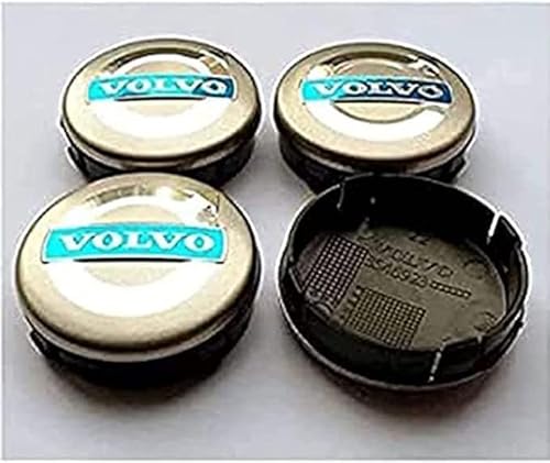 4 Stück Auto Felgenkappen für Volvo xc60/s60/v60/s60L/s8, Verschleißfest Langlebig Auto Nabenabdeckung Radkappen Ersatz Accessoires von LMYSLCDW
