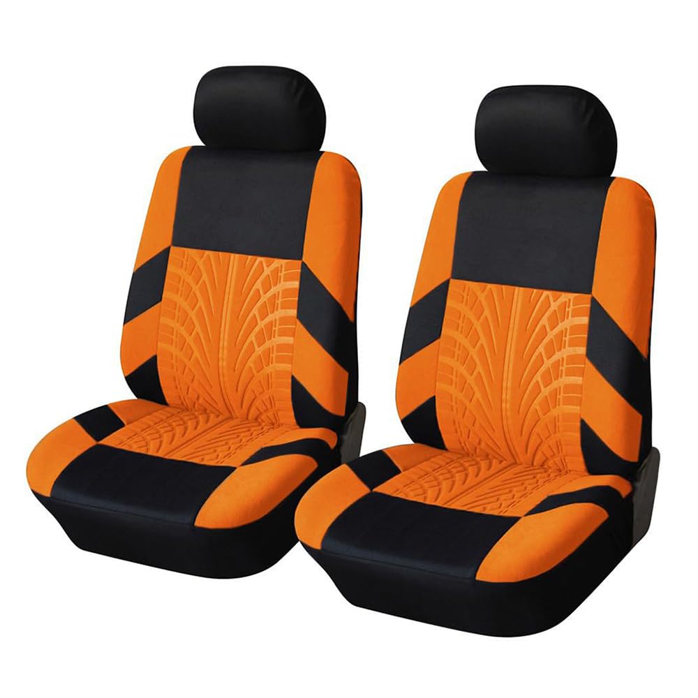 Autositzüberzug für Peugeot 407 2006-2011, Sitzschutz Vorne Hinten Atmungsaktiv Verschleißfest 2 Sitzplätze Anti-Scratch Automobil Innenraum,Orange von LNCZX