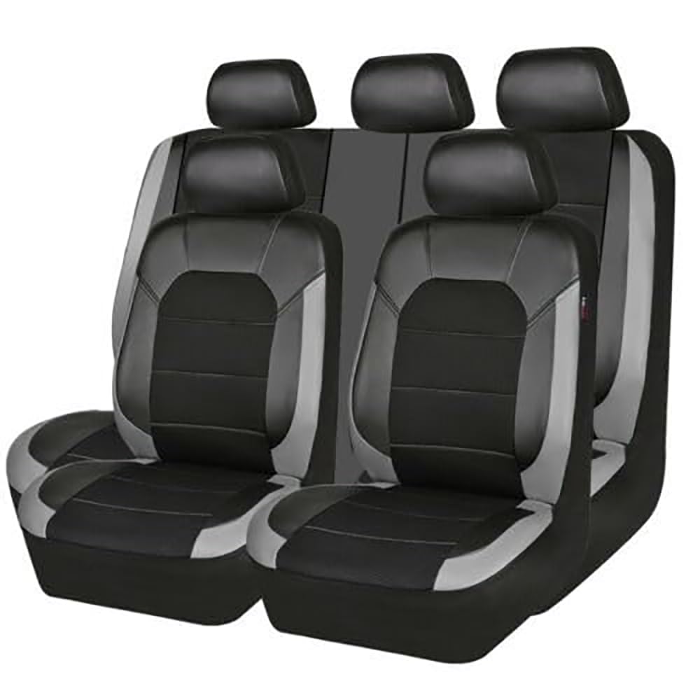 LNCZX Autositzüberzug für Smart Forfour C450 A450 R450 R452 Coupe/Cabrio Roadster, Sitzschutz Vorne Hinten Atmungsaktiv Verschleißfest 5 Sitzplätze Anti-Scratch Automobil Innenraum,Grey von LNCZX