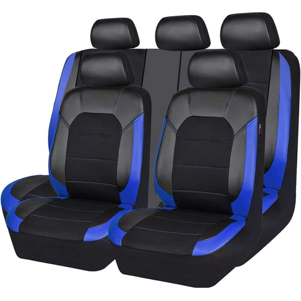LNCZX Autositzüberzug für Volvo C30/V40/C40/C70 Type-N/Type-M P1 Type-V/Coupe/Cabriolet, Sitzschutz Vorne Hinten Atmungsaktiv Verschleißfest 5 Sitzplätze Anti-Scratch Automobil Innenraum,Blue von LNCZX