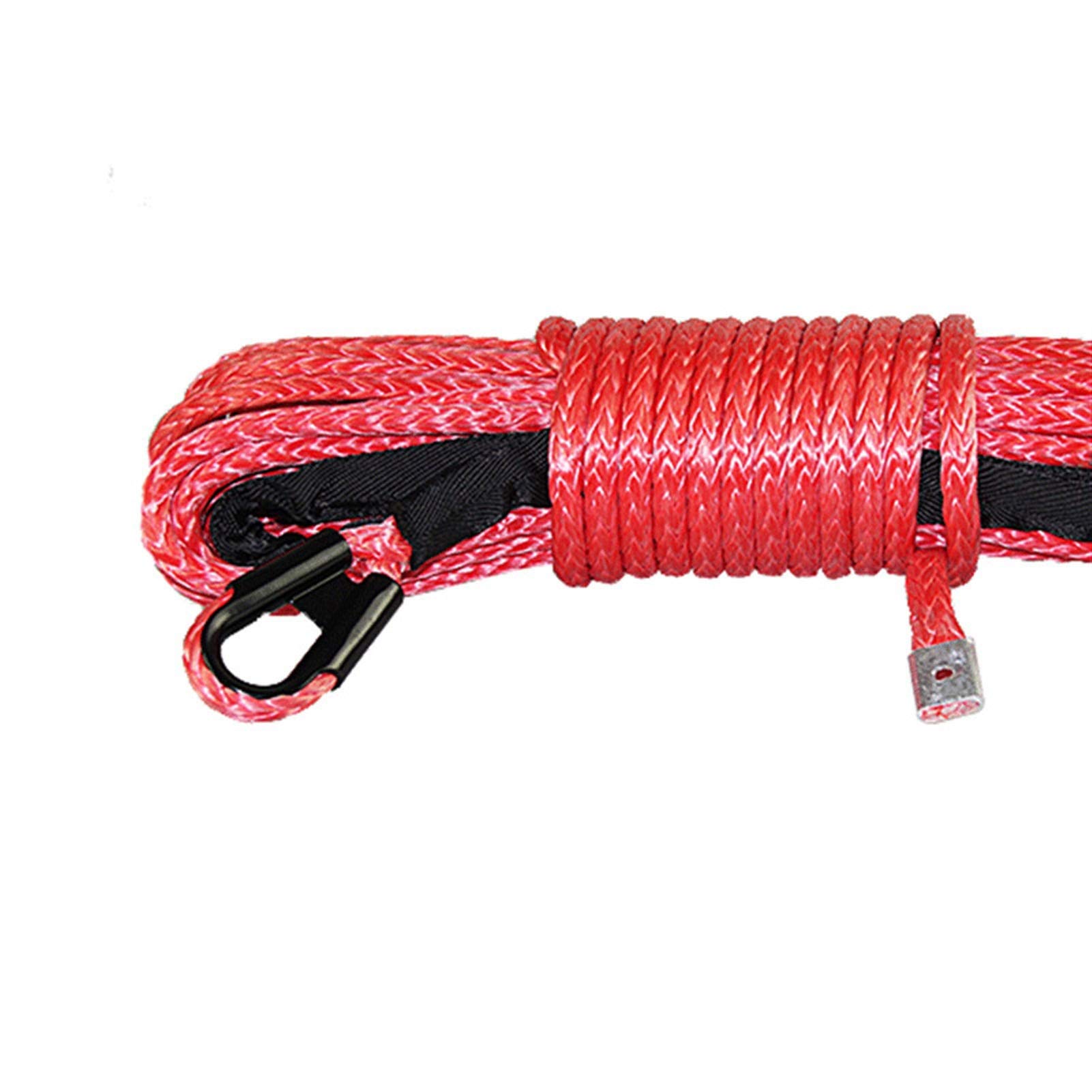 10mmx26m Winde Seil Auto Starker Anhänger Seil Seil ATV Traktionsseil(Rood) von LNHHG