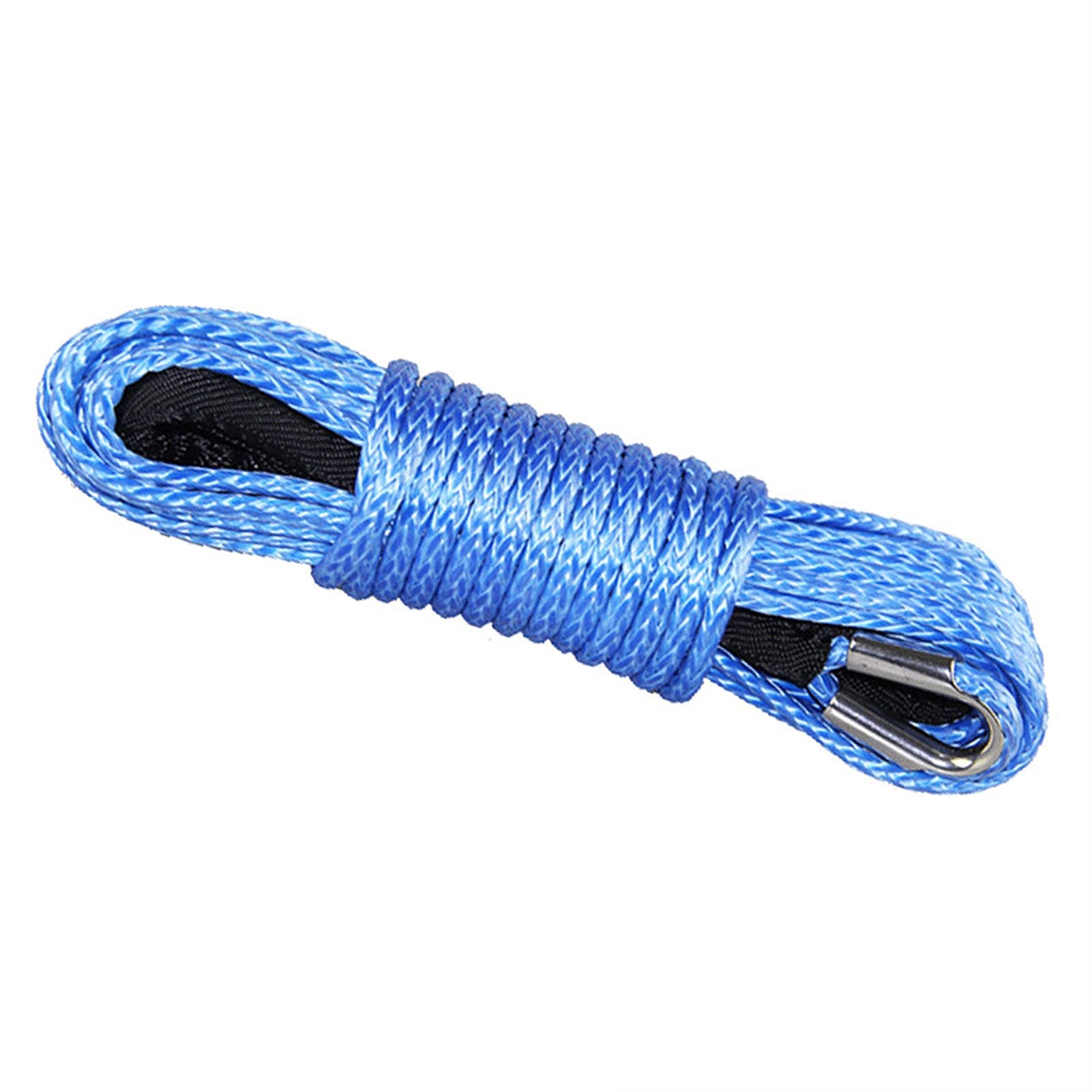 11mmx26m ATV Traktionsseil Big Pull Auto Anhänger Seil Polymer Polyethylen Winde Seil(Blue) von LNHHG