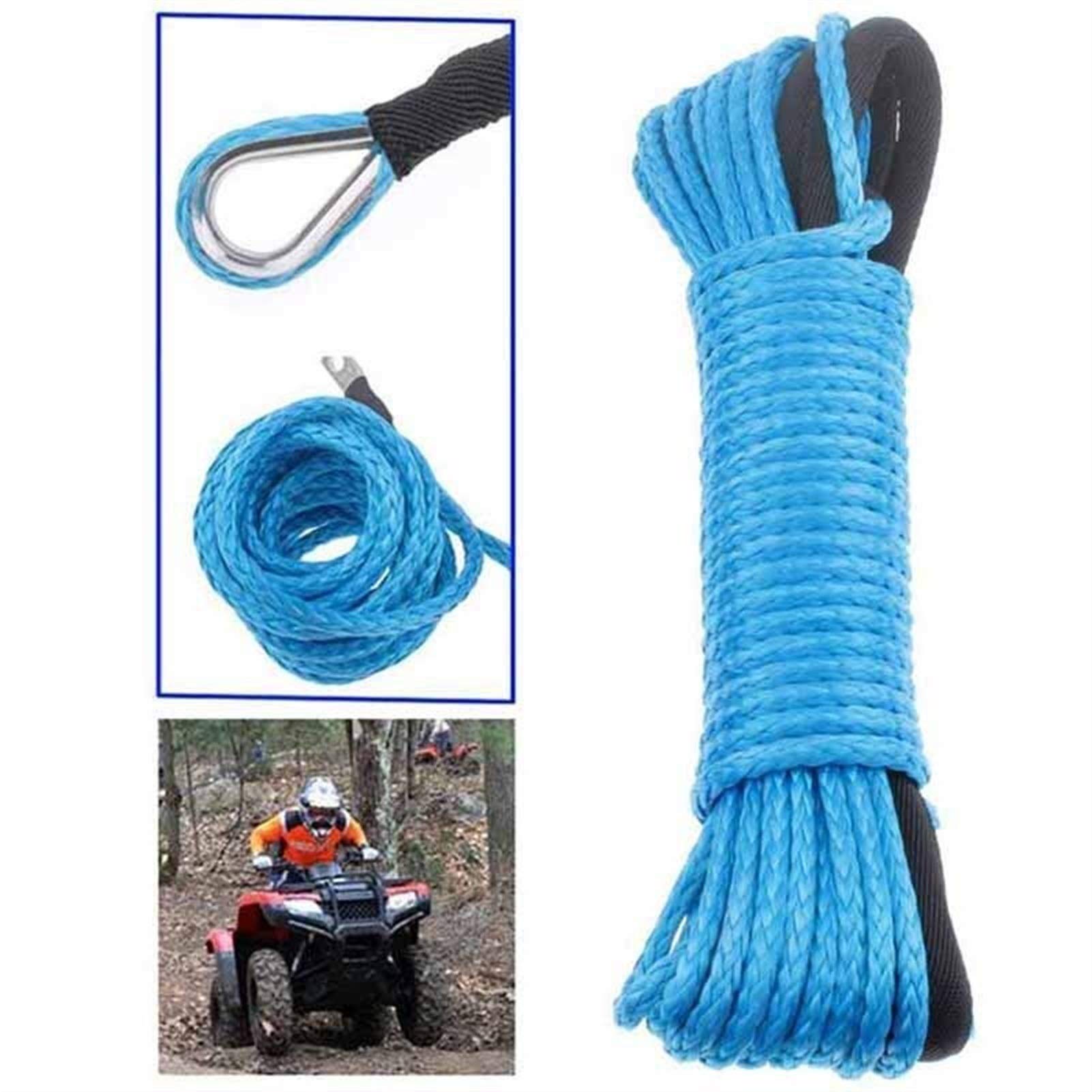 Polyethylen Starke Traktionsseil Synthese Winde Seil Winde Seil Auto Notrufanhänger Seil Rettungsseil(3/16 * 50(5mm*15m),Blue) von LNHHG