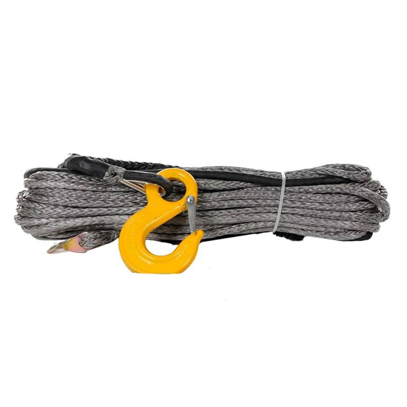 Synthetisches Windenseil-Set 10 mm x 30 m rotes Seil aus synthetischem Uhmwpe-Windenseil mit Haken for Off-Road-4x4-Fahrzeugwerkzeuge(Grey) von LNHHG