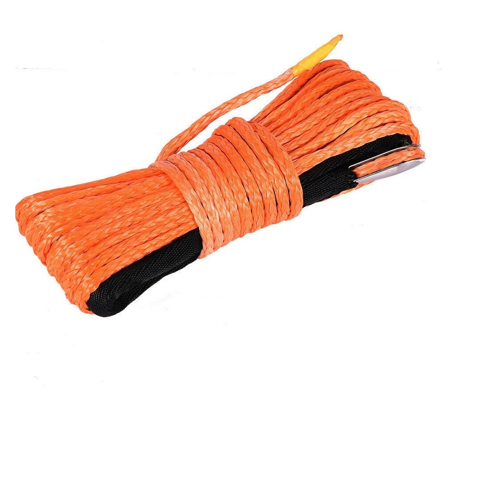 Synthetisches Windenseil-Set 15m Windenkabel, Kabel Abschleppwagen Abschleppgurt Anhängerseil mit Haken for ATV Off Road Zubehör 7700lbs 3,5T(Orange) von LNHHG