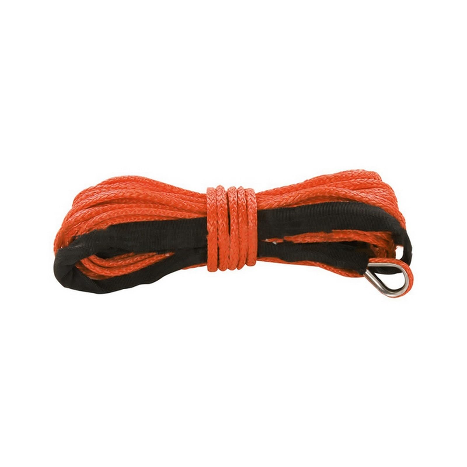 Synthetisches Windenseil-Set 15m Windenkabel Kabel Abschleppwagen Abschleppgurt Anhängerseil mit Haken for ATV Off Road Zubehör 7700lbs 3,5T(Orange) von LNHHG