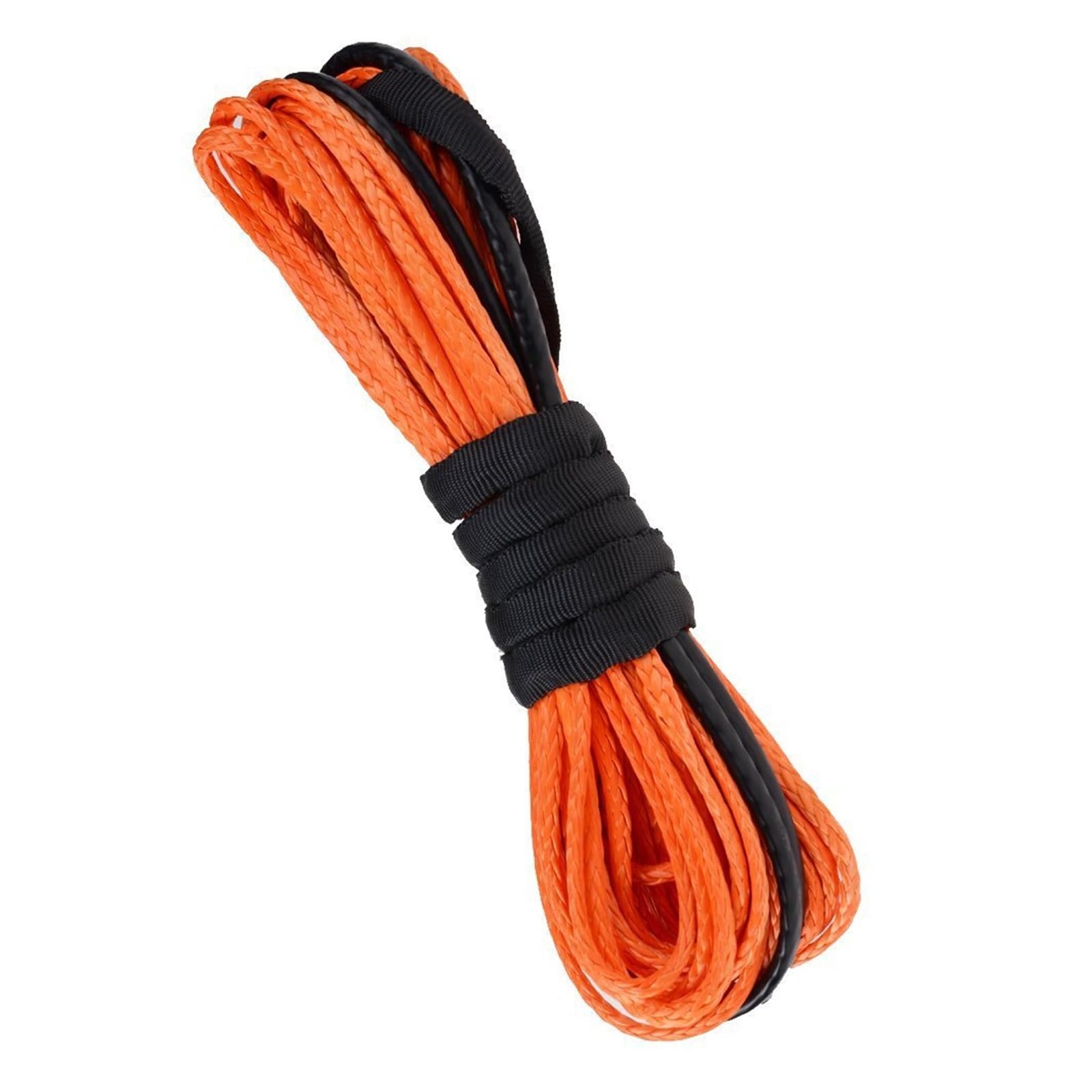 Synthetisches Windenseil-Set 1X langlebiges 15M 5mm 10000LBS Synthetisches Windenseil-Bergungskabel for Allrad-ATV-SUV-LKW-Bootswinden-Abschleppseil(Orange) von LNHHG