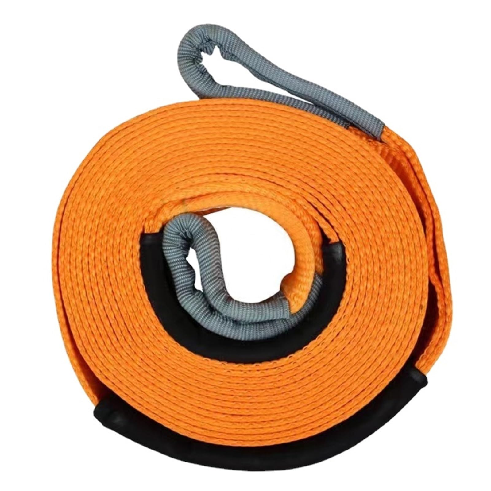 Synthetisches Windenseil-Set 5 m 5 Tonnen Abschleppseil, strapazierfähig, hochfest, Notfall-Abschleppseil, Kabelband mit Haken for PKW-LKW-Anhänger(Orange) von LNHHG