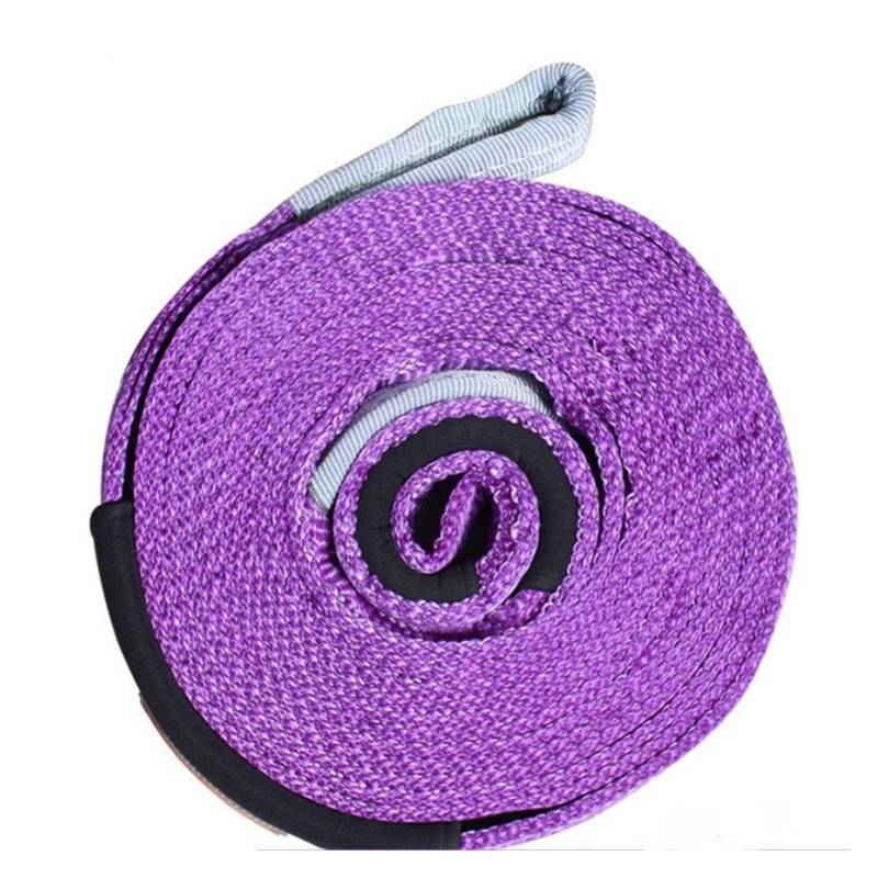 Synthetisches Windenseil-Set 5 m 5 Tonnen Abschleppseil, strapazierfähig, hochfest, Notfall-Abschleppseil, Kabelband mit Haken for PKW-LKW-Anhänger(Purple) von LNHHG