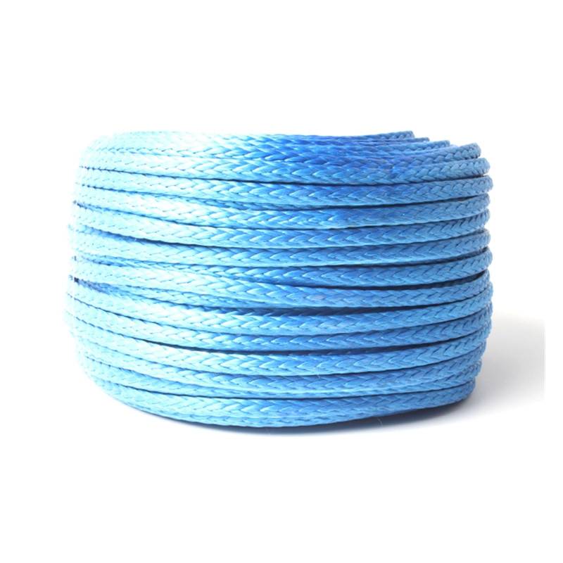 Synthetisches Windenseil-Set 50 m 3,5 mm 12 Stränge 2500 lb Uhmwpe Fasergeflecht Windenseil for 4WD Off Road ATV UTV SUV LKW Boot(Blue 50m) von LNHHG