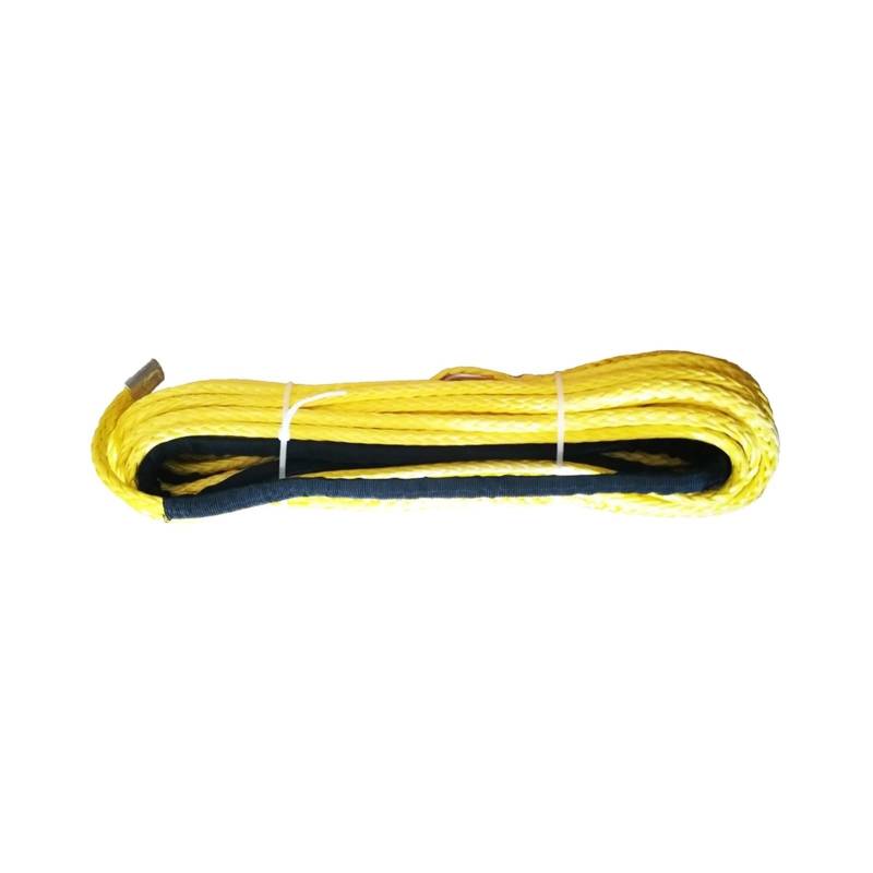 Synthetisches Windenseil-Set Windenseil, 9 mm x 30 m, Synthetisches Windenseil, Seil, 17.000 lbs, mit Mantel (ATV UTV 4X4 4WD Offroad)(Yellow) von LNHHG