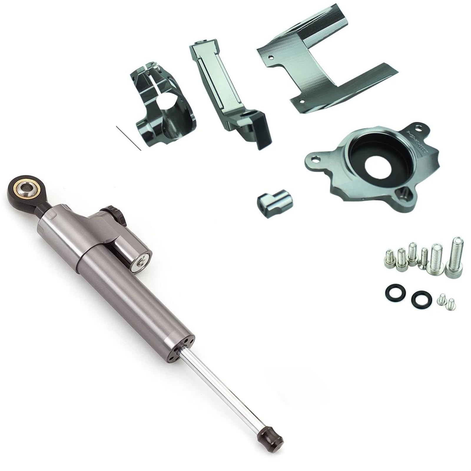 Motorradhalterung Einstellbarer Aluminium Lenkung Dämpfer Motorräder Stabilisieren Dämpfer Halterung Für Kawasaki Für Z1000 2016-2022 CNC Stoßdämpfer CNC-Montagesatz(Gray) von LNMLRBXEXZ