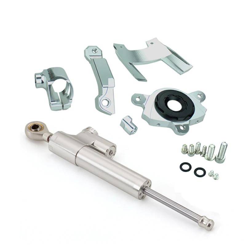 Motorradhalterung Einstellbarer Aluminium Lenkung Dämpfer Motorräder Stabilisieren Dämpfer Halterung Für Kawasaki Für Z1000 2016-2022 CNC Stoßdämpfer CNC-Montagesatz(Silver) von LNMLRBXEXZ