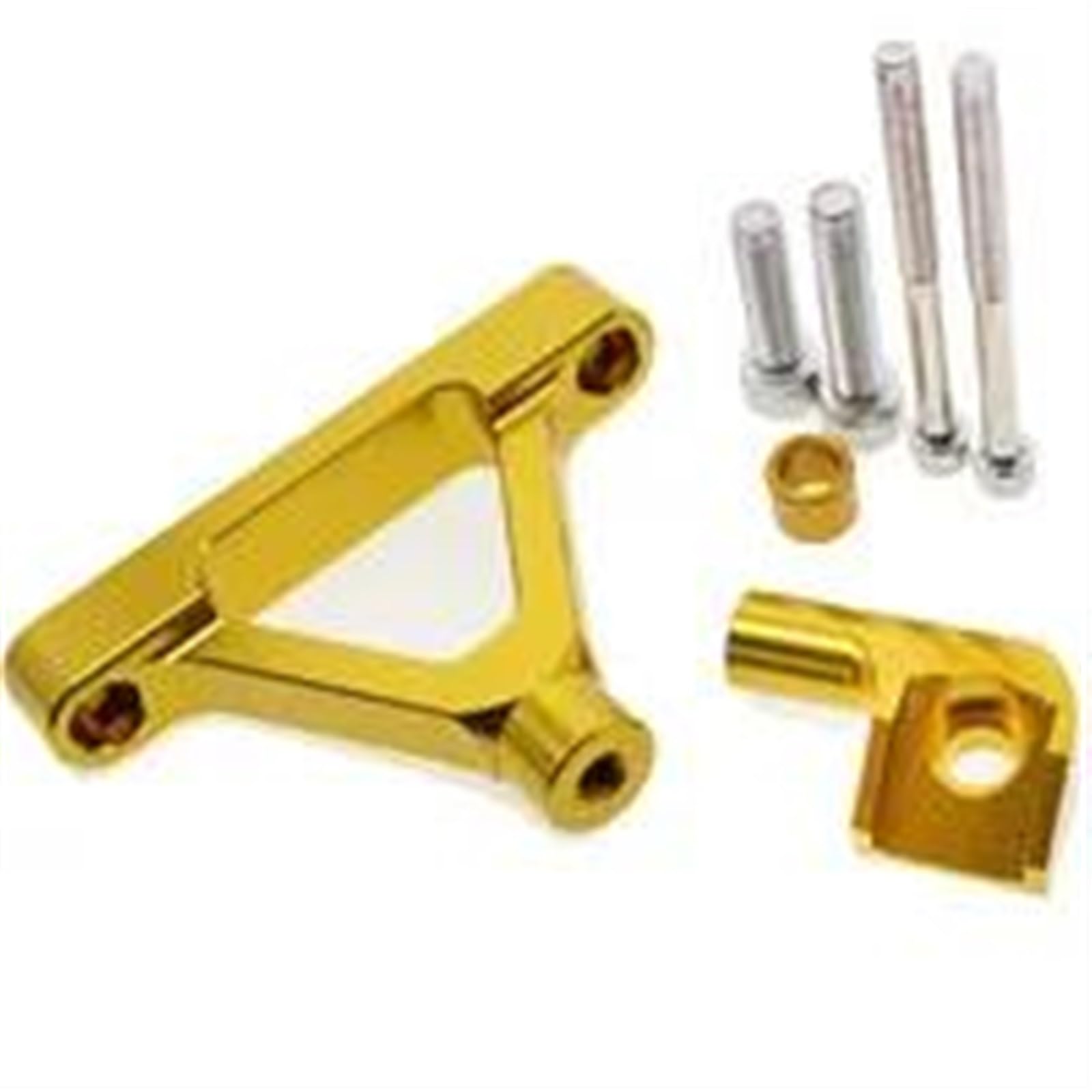 Motorradhalterung Einstellbarer Aluminium Motorrad Lenkung Dämpfer Stabilisator Halterung Montage Unterstützung Kit Halter Für Kawasaki Für ZX10R 2004-2005 CNC Stoßdämpfer CNC-Montagesatz(Gold) von LNMLRBXEXZ