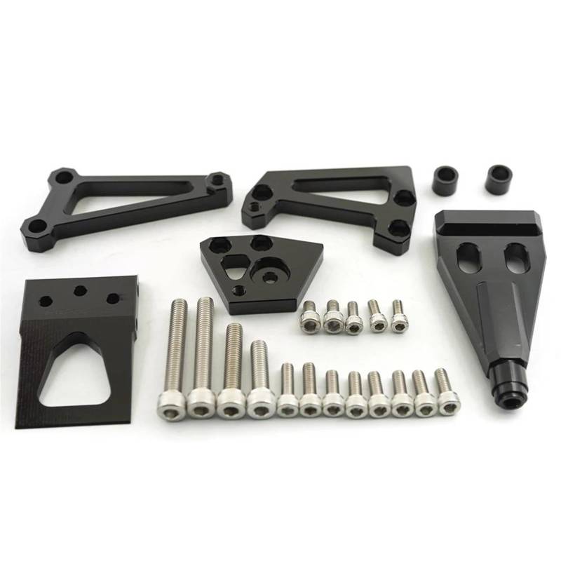 Motorradhalterung Einstellbarer CNC Lenkungsdämpfer Motorrad Stabilisieren Dämpfer Halterung Montage Kit Für Kawasaki ER6F Für Ninja 400 650R 2009-2011 Stoßdämpfer CNC-Montagesatz(Bracket a) von LNMLRBXEXZ