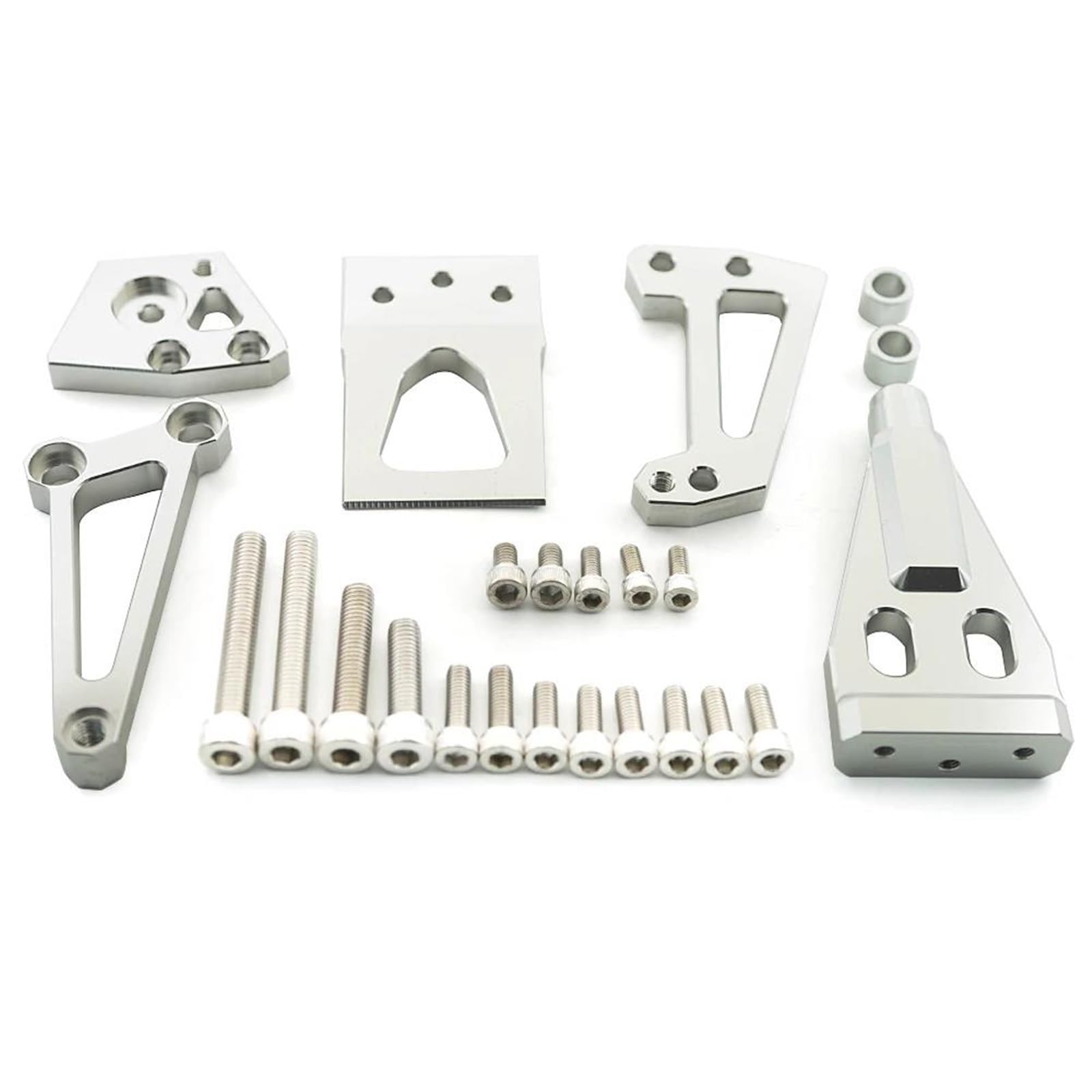 Motorradhalterung Einstellbarer CNC Lenkungsdämpfer Motorrad Stabilisieren Dämpfer Halterung Montage Kit Für Kawasaki ER6F Für Ninja 400 650R 2009-2011 Stoßdämpfer CNC-Montagesatz(Bracket b) von LNMLRBXEXZ