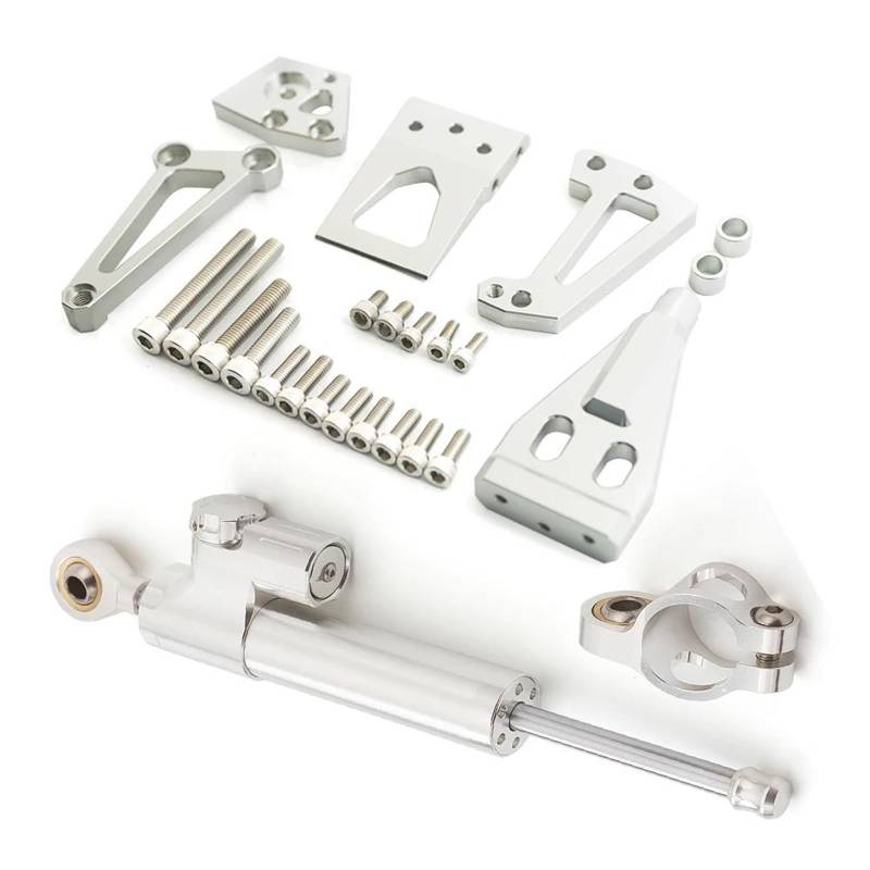 Motorradhalterung Einstellbarer CNC Lenkungsdämpfer Motorrad Stabilisieren Dämpfer Halterung Montage Kit Für Kawasaki ER6F Für Ninja 400 650R 2009-2011 Stoßdämpfer CNC-Montagesatz(Damper n Bracket D) von LNMLRBXEXZ