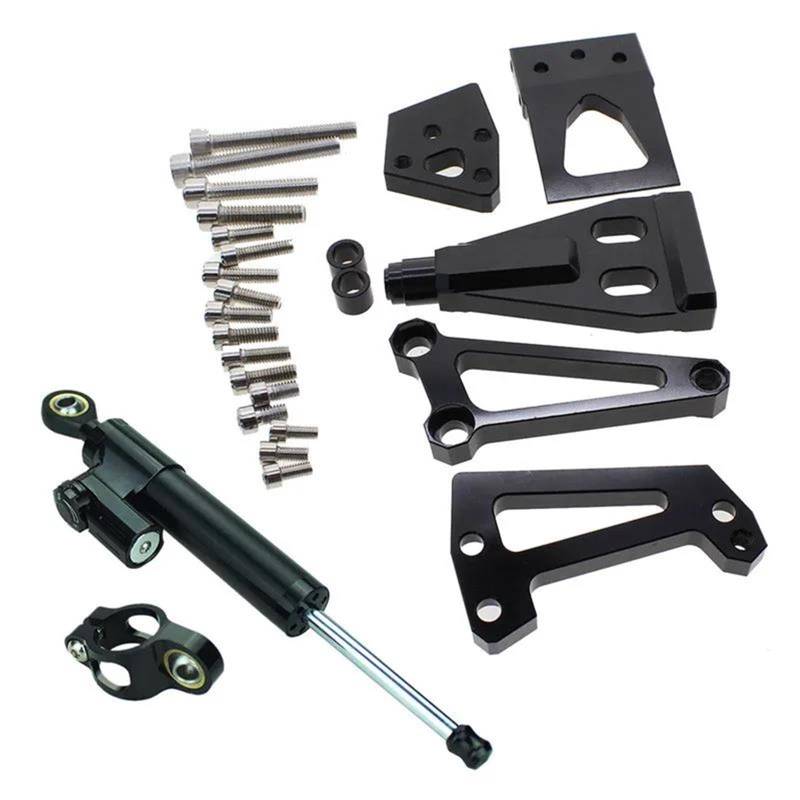 Motorradhalterung Einstellbarer CNC Lenkungsdämpfer Motorrad Stabilisieren Dämpfer Halterung Montage Kit Für Kawasaki ER6F Für Ninja 400 650R 2009-2011 Stoßdämpfer CNC-Montagesatz(Damper n Bracket C) von LNMLRBXEXZ