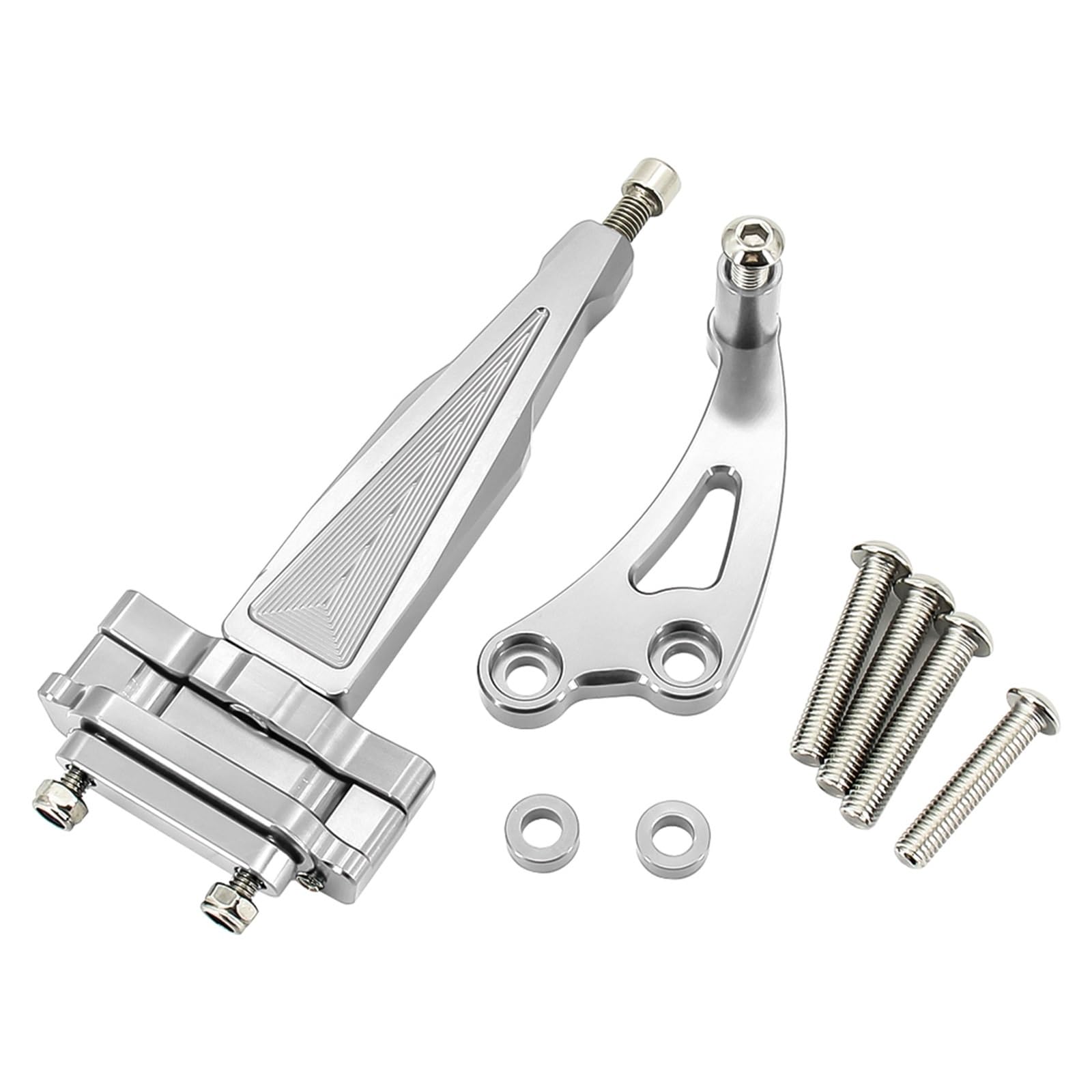 Motorradhalterung Einstellbarer CNC-Lenkungsdämpfer-Stabilisatorhalterung, Montagehalter-Set, Motorrad-Teile-Zubehör Für CB650F 2014–2019 Stoßdämpfer CNC-Montagesatz(Silver) von LNMLRBXEXZ