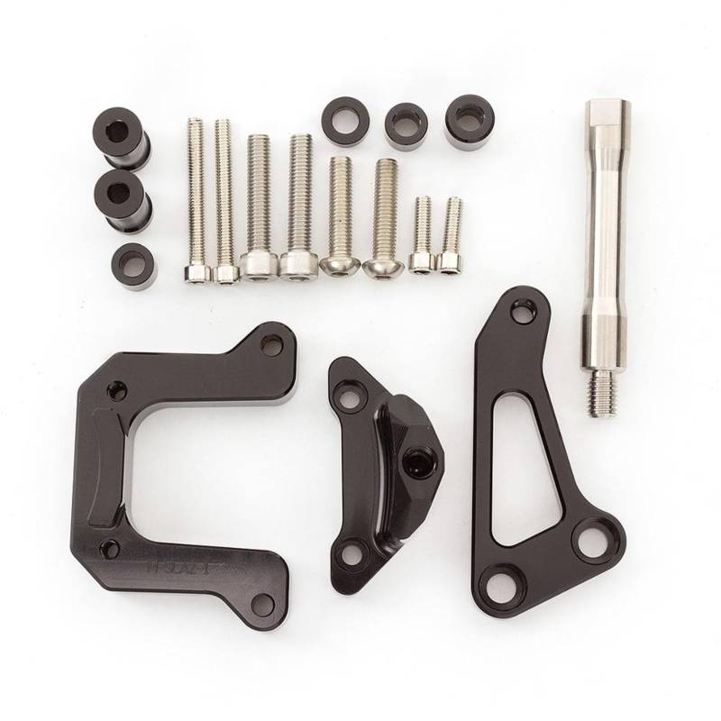 Motorradhalterung Einstellbarer CNC Motorräder Lenkung Stabilisieren Dämpfer Halterung Montage Unterstützung Halter Kit Set Für M-SLAZ Für MSLAZ Alle Jahre Stoßdämpfer CNC-Montagesatz(Black) von LNMLRBXEXZ