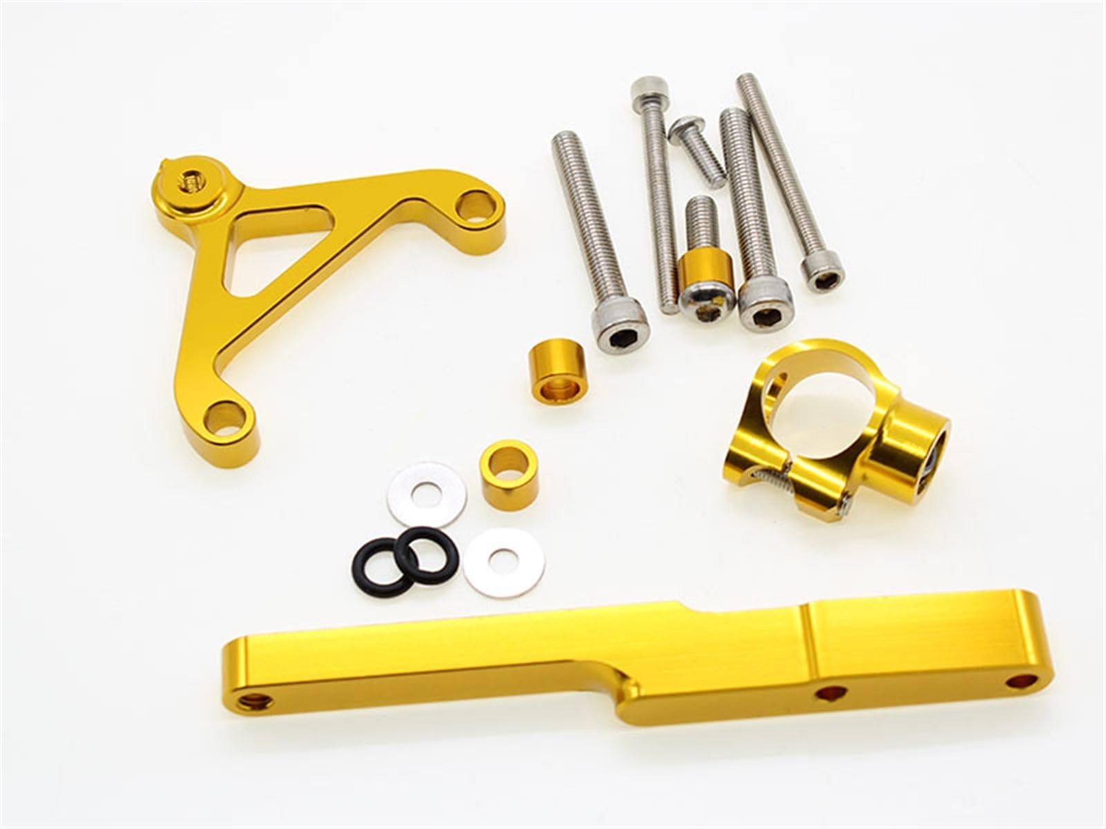 Motorradhalterung Einstellbarer CNC Motorräder Lenkung Stabilisieren Dämpfer Halterung Montage Unterstützung Halter Set Für CB1000R Für CB 1000R 2008 2009-2016 Stoßdämpfer CNC-Montagesatz(Gold) von LNMLRBXEXZ