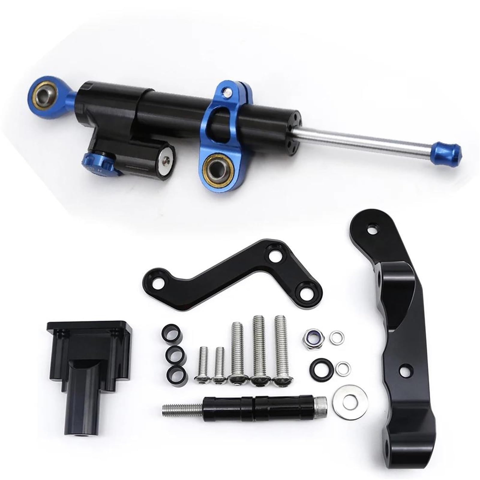 Motorradhalterung Einstellbarer Carbon Aluminium Motorrad Lenkung Dämpfer Stabilisieren Halterung Montage Kit Für MT03 2020-2023 Stoßdämpfer CNC-Montagesatz(A Set) von LNMLRBXEXZ