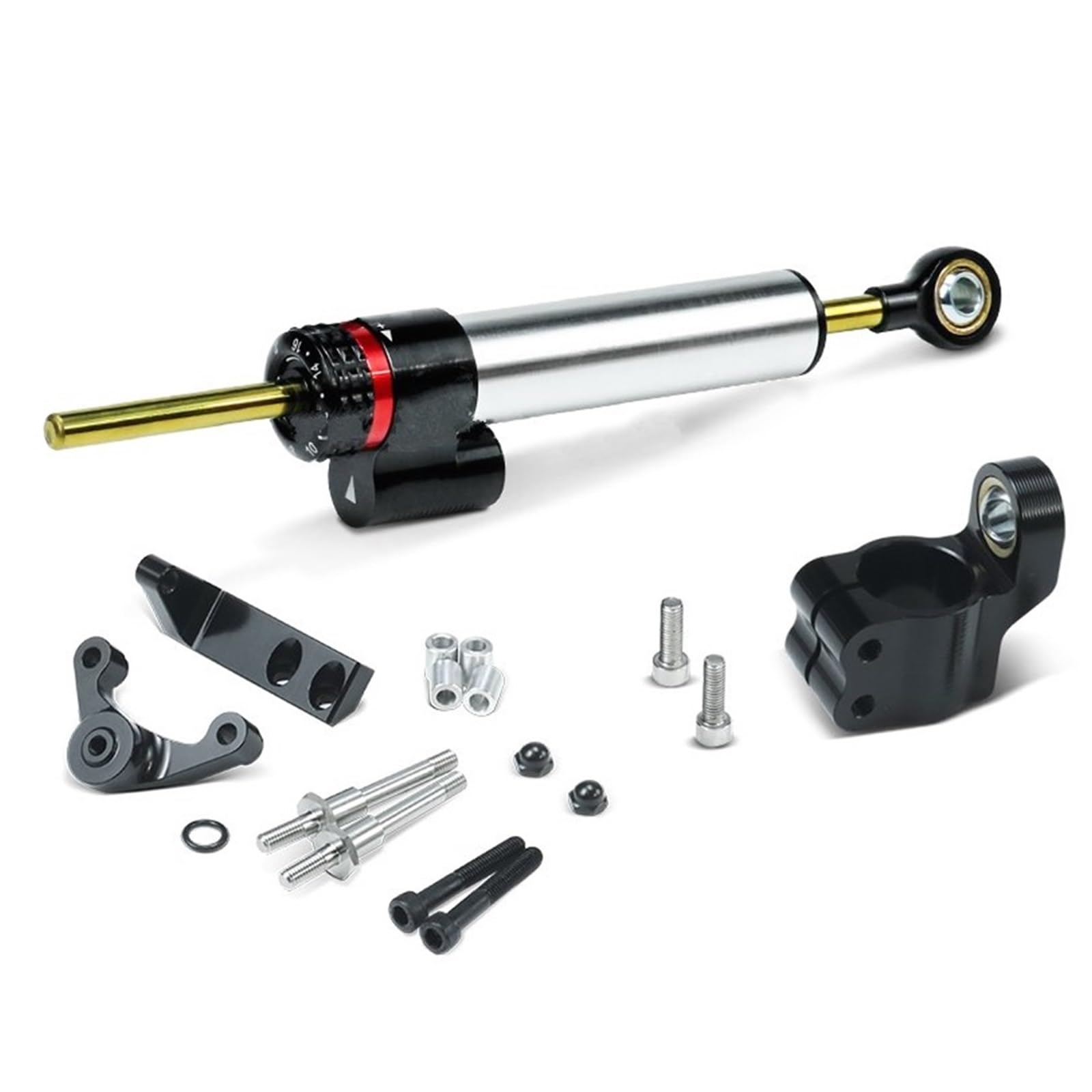 Motorradhalterung Einstellbarer Dämpfer Stabilisator Halterung Lenkung Mount Kit Zubehör Für Ducati Für Hypermotard 939 SP Für Hypermotard 939 Für Hyperstrada 821 Stoßdämpfer CNC-Montagesatz(Type-C) von LNMLRBXEXZ