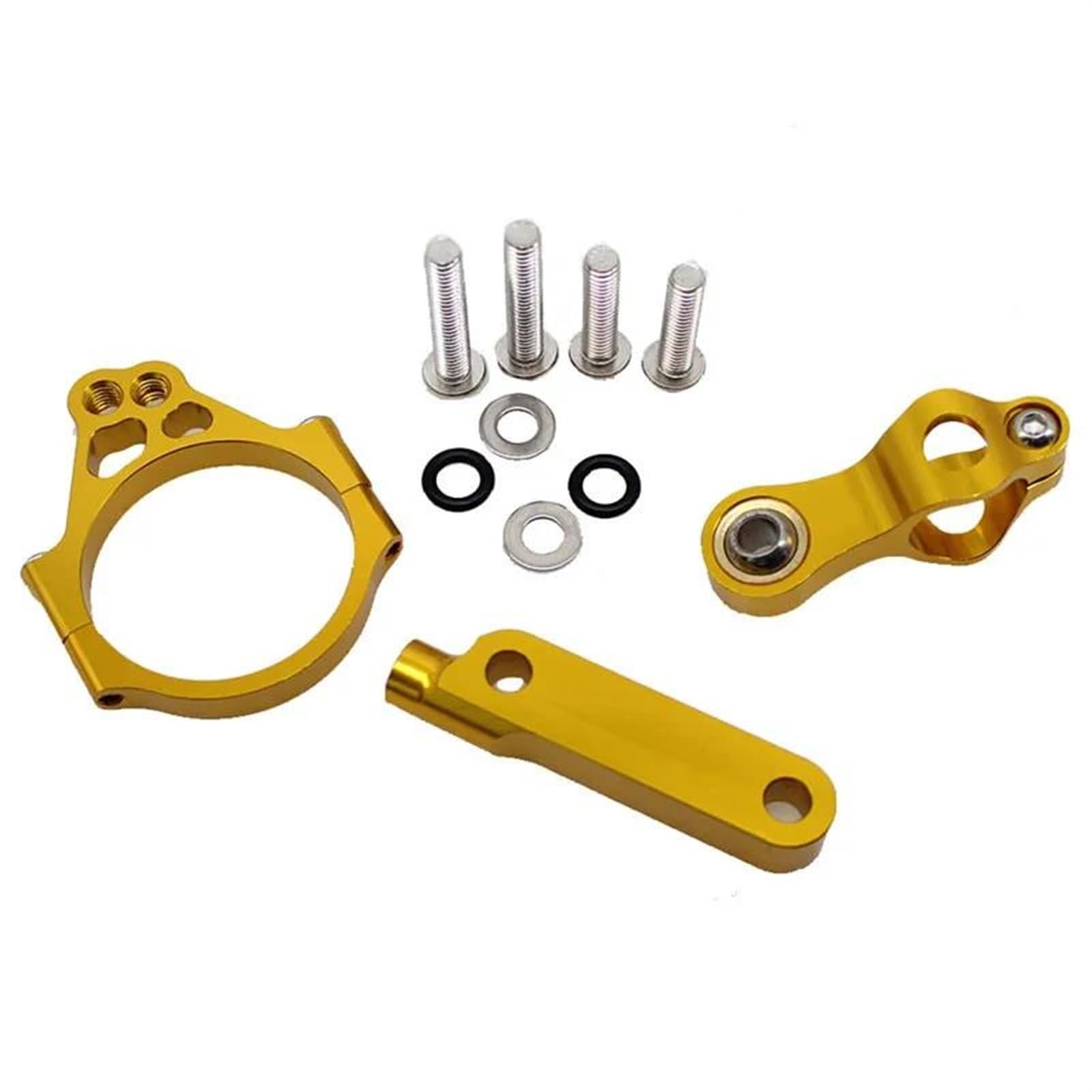 Motorradhalterung Einstellbarer Einstellbare Unterstützung Kit CNC Motorrad Lenkung Stabilisator Dämpfer Montage Halterung Für Kawasaki 1000 2012-2016 Stoßdämpfer CNC-Montagesatz(Gold) von LNMLRBXEXZ