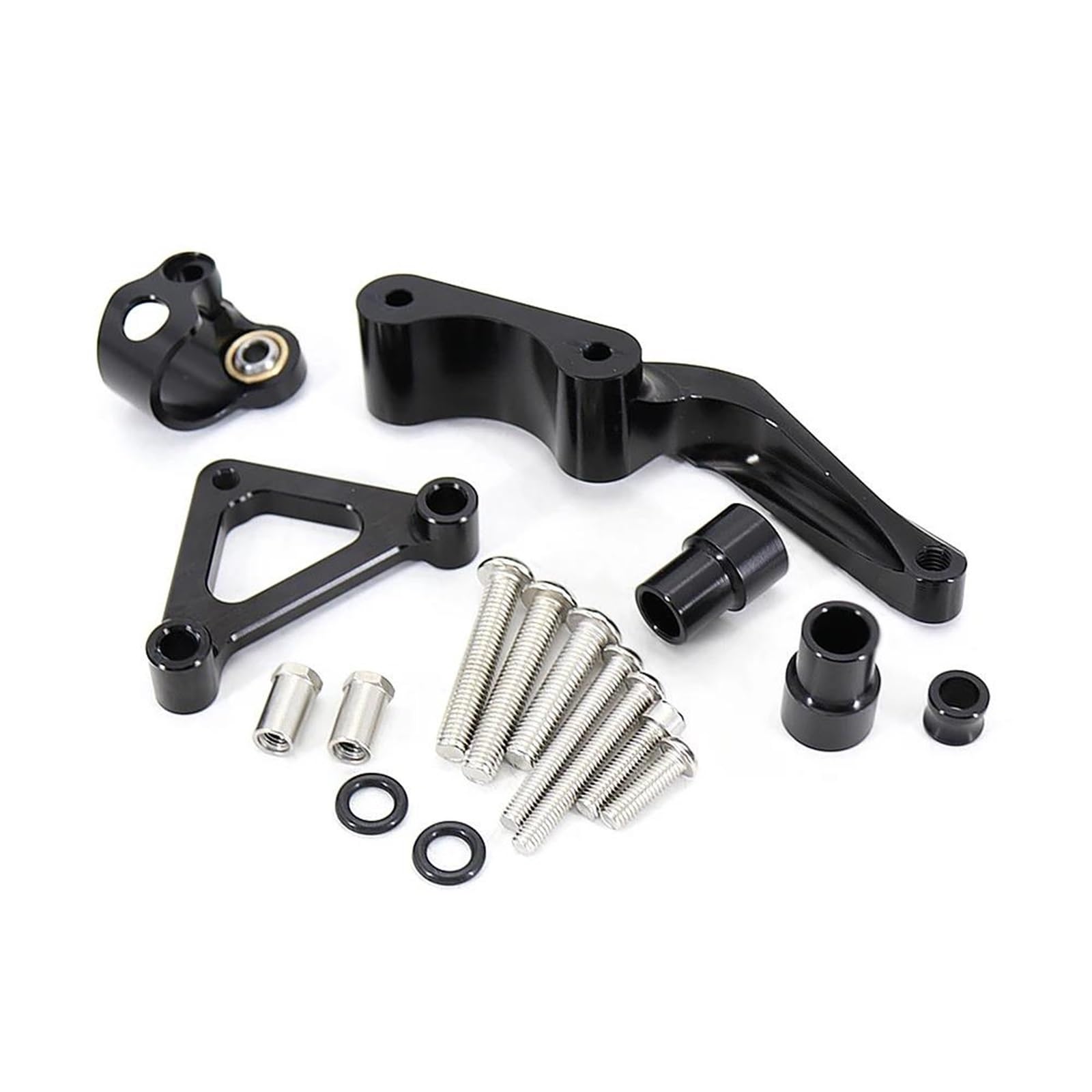 Motorradhalterung Einstellbarer Für Ducati Monster 696 Monster696 Für Ducati 696 Motorrad Lenkung Dämpfer Stabilisator Halterung Mount Kit Unterstützung Stoßdämpfer CNC-Montagesatz(Black) von LNMLRBXEXZ