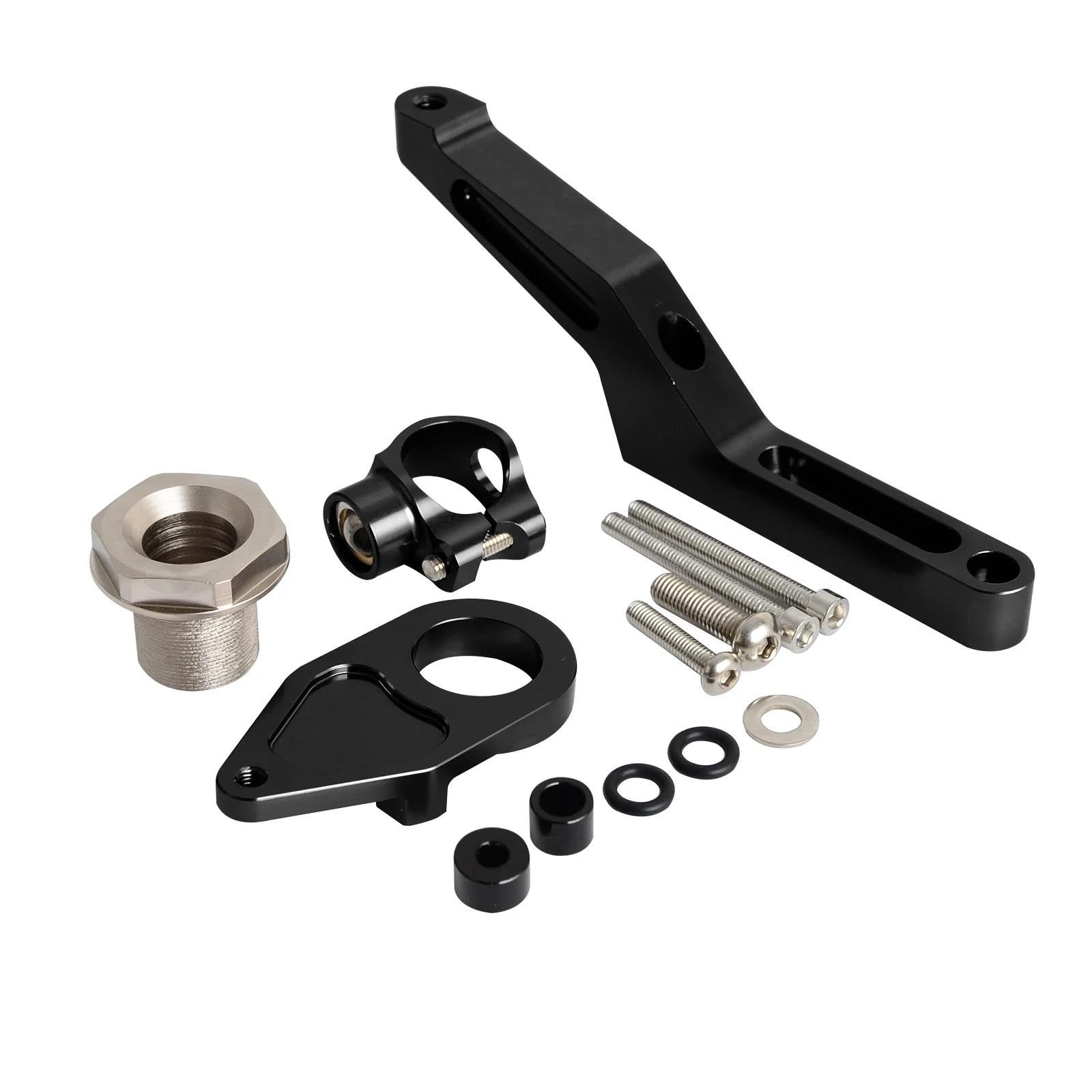 Motorradhalterung Einstellbarer ​Für Kawasaki Für Ninja Für ZX-6R ABS ZX636 2013 2014 2015 2016 Motorrad Aluminium Lenkungsdämpfer Stabilisator Montagehalterung Stoßdämpfer CNC-Montagesatz von LNMLRBXEXZ