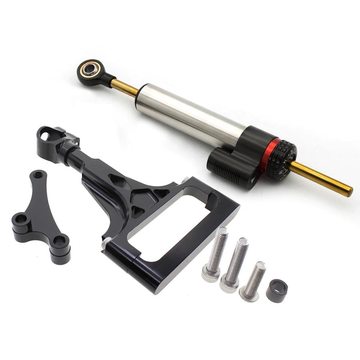 Motorradhalterung Einstellbarer Für Kawasaki Für Z750 Z750R 2003-2013 Fiber Carbon Lenkungsdämpfer Stabilisator Motorrad Dämpfer Halterung Support Kit Stoßdämpfer CNC-Montagesatz(Damper n Bracket E) von LNMLRBXEXZ