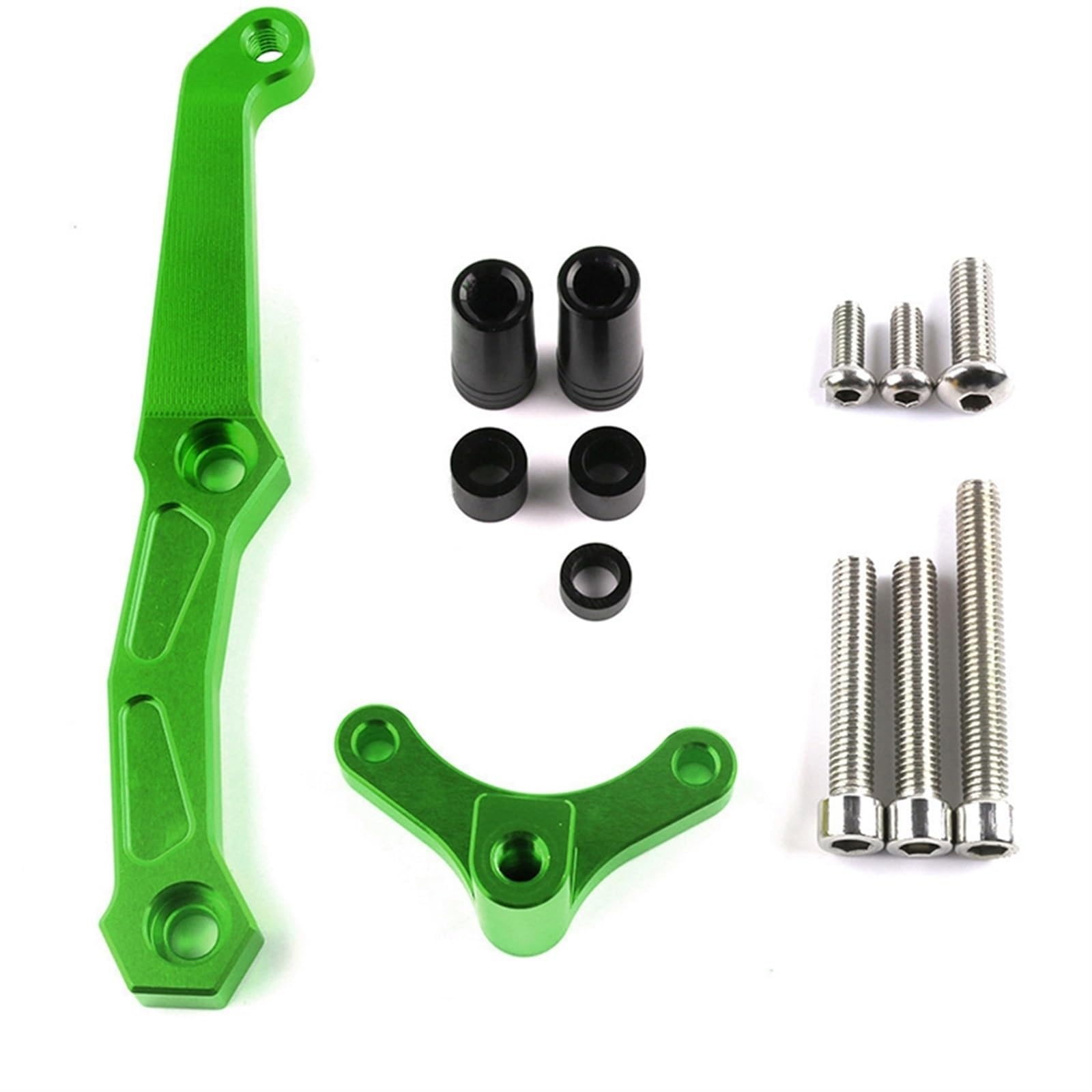 Motorradhalterung Einstellbarer Für Kawasaki Für Z800 2013-2018 Motorrad Lenkung Dämpfer Linear Stabilisator Halterung Unterstützung Kit Stoßdämpfer CNC-Montagesatz(Green) von LNMLRBXEXZ