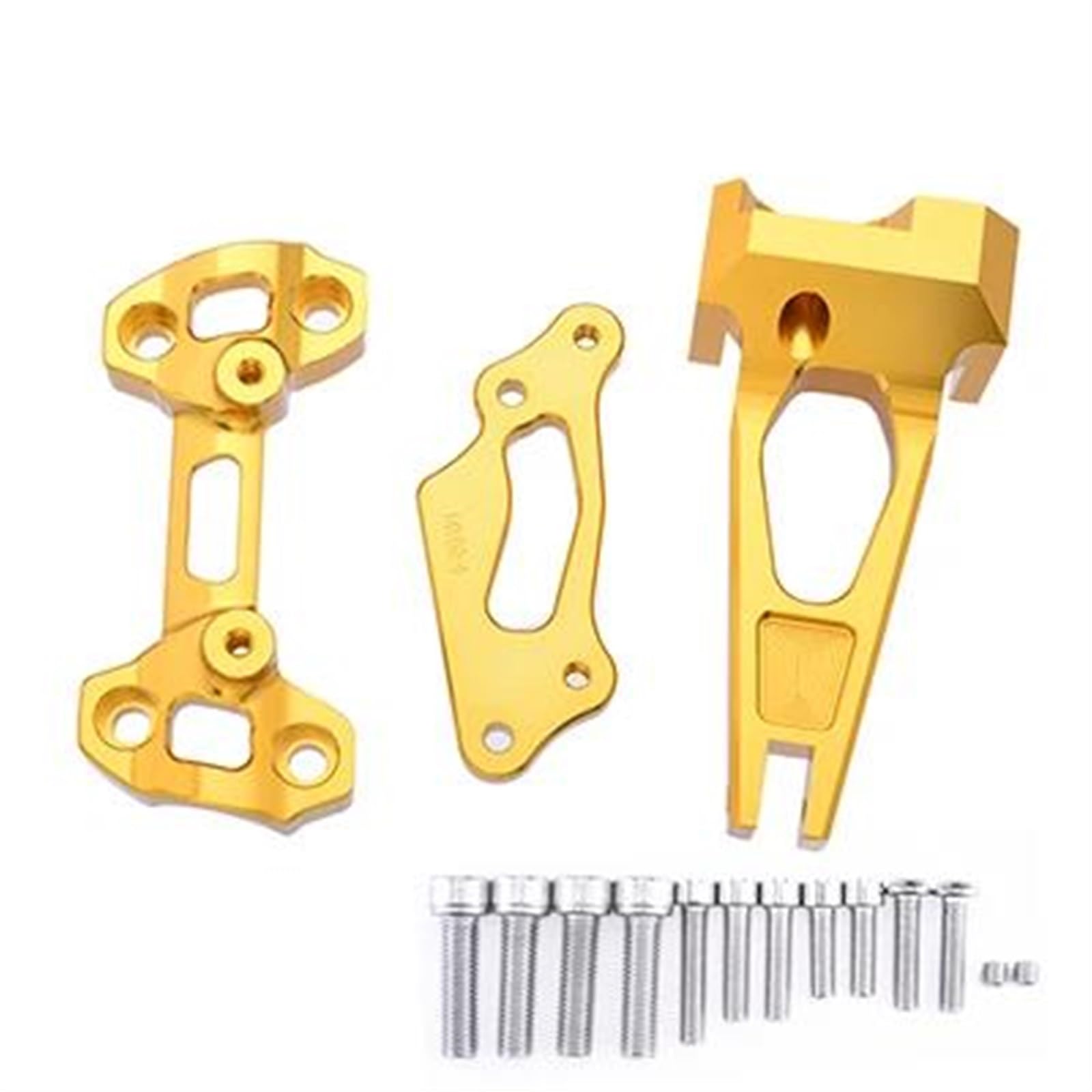 Motorradhalterung Einstellbarer Für MT09 FZ09 MT09 2014-2022 Motorrad Street Rally Einstellbare Lenkung Dämpfer Stabilisieren Halterung Montieren Unterstützung Stoßdämpfer CNC-Montagesatz(Gold) von LNMLRBXEXZ