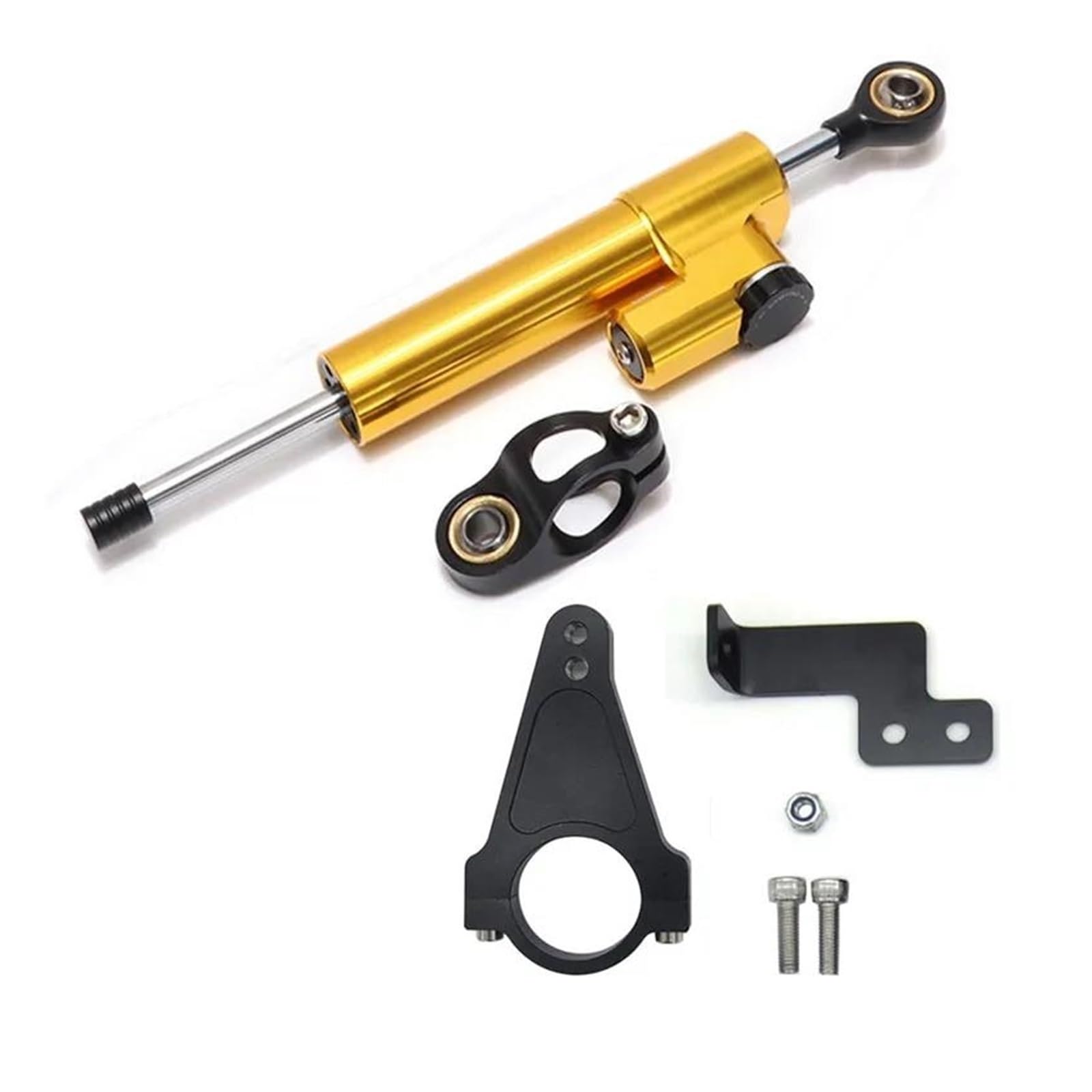 Motorradhalterung Einstellbarer Für Motorrad Elektrische Roller Zubehör Teile CNC Universal Fiber Carbon Lenkung Dämpfer Stabilisator Kit Stoßdämpfer CNC-Montagesatz(Steering Damper I) von LNMLRBXEXZ