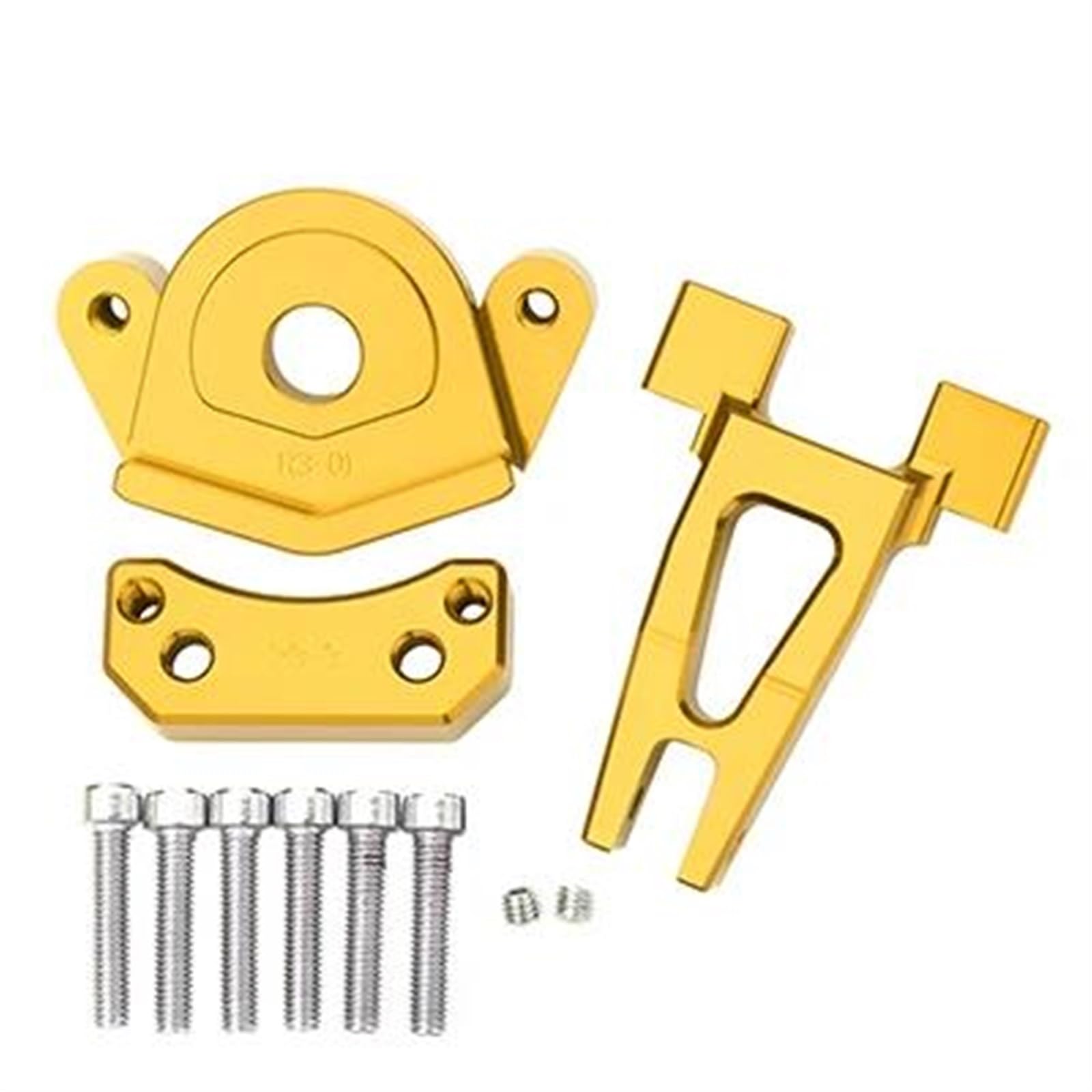 Motorradhalterung Einstellbarer Für YZF R25 R3 2014-2018 Motorrad Einstellbare Lenkung Dämpfer Stabilisieren Halterung Mount Kit Stoßdämpfer CNC-Montagesatz(Gold) von LNMLRBXEXZ