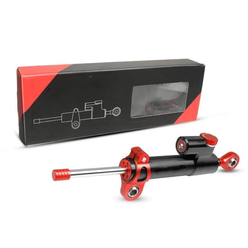 Motorradhalterung Einstellbarer Für YZFR1 R1M R1S 2006-2015 Motorrad Dämpfer Lenkung Stabilisieren Sicherheit Control Stoßdämpfer CNC-Montagesatz(Red-Black) von LNMLRBXEXZ