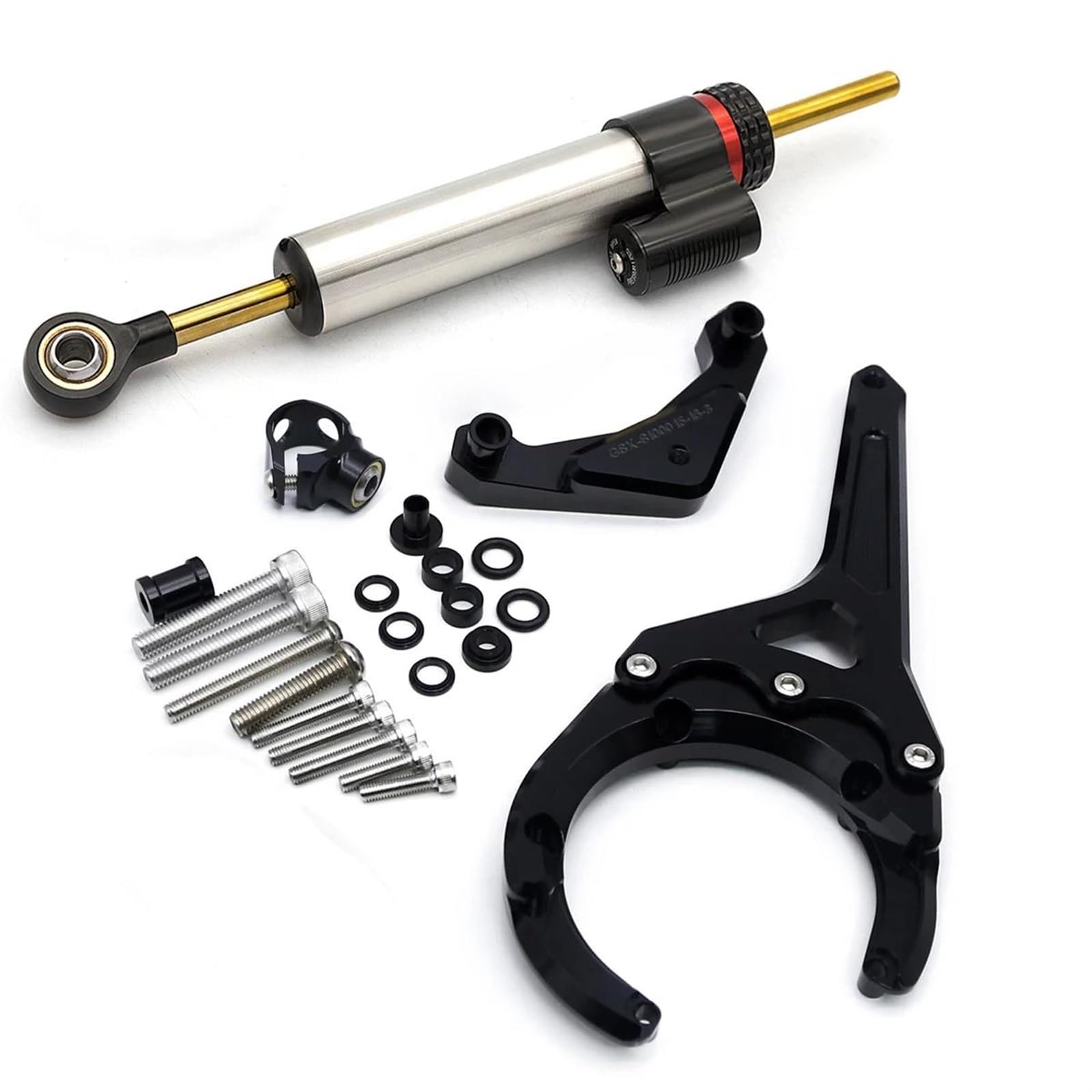 Motorradhalterung Einstellbarer Lenkungsdämpfer Stabilisator Halterung Montage Kit FÜR Suzuki Für GSX S1000GT CNC 2022 2023 2024 Stoßdämpfer CNC-Montagesatz(Damper n Bracket A) von LNMLRBXEXZ