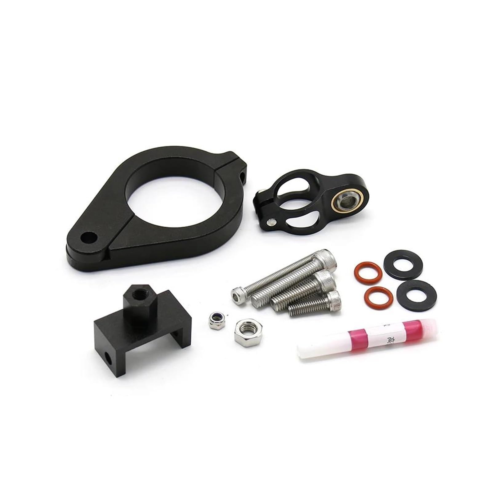 Motorradhalterung Einstellbarer Motorrad Aluminium Legierung Lenkung Dämpfer Stabilisator Für F800GS 2012-2016 Stoßdämpfer CNC-Montagesatz(Black Bracket) von LNMLRBXEXZ