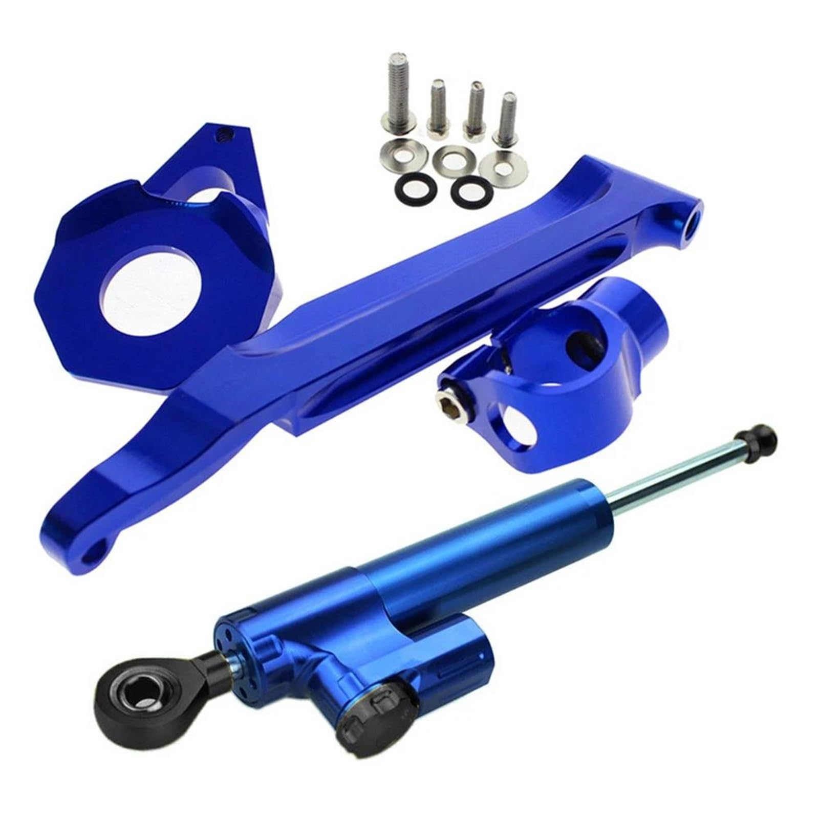 Motorradhalterung Einstellbarer Motorrad Aluminium Lenkung Stabilisieren Dämpfer Halterung Unterstützung Montage Kit Für CBR600RR 2005-2006 Stoßdämpfer CNC-Montagesatz(Blue) von LNMLRBXEXZ