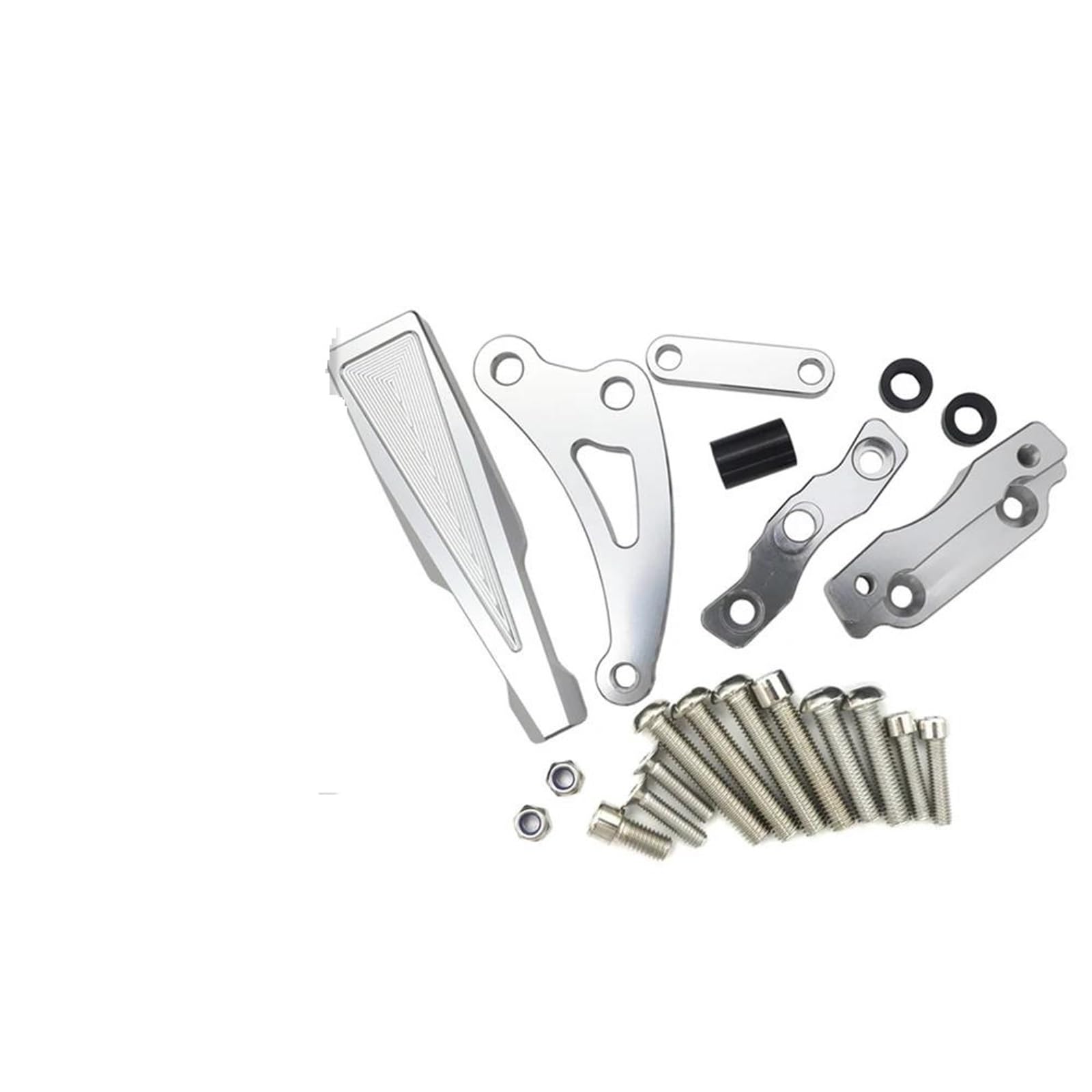 Motorradhalterung Einstellbarer Motorrad Lenkung Dämpfer Halterung Stabilisator Linear Mount Support Kit Für CB650F 2014-2019 Stoßdämpfer CNC-Montagesatz(Silver) von LNMLRBXEXZ