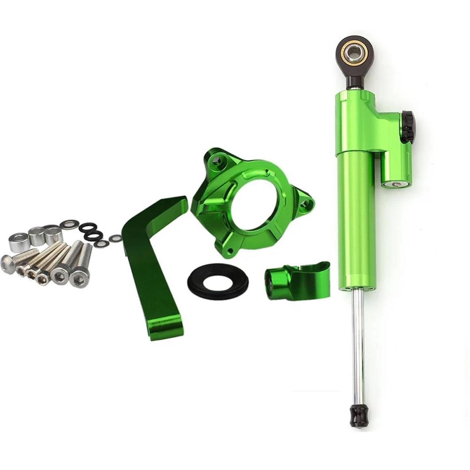 Motorradhalterung Einstellbarer Motorrad Lenkung Dämpfer Stabilisieren Dämpfer Halterung Montage Kit Für Kawasaki Für Z1000 2010-2013 CNC Stoßdämpfer CNC-Montagesatz(Green) von LNMLRBXEXZ