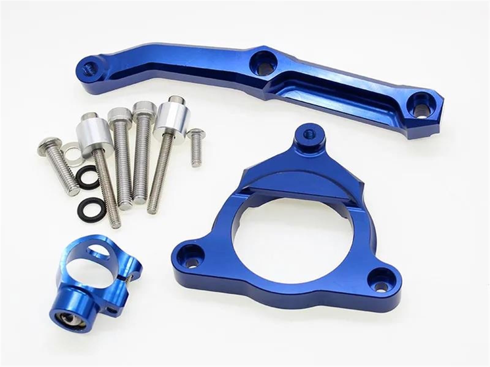 Motorradhalterung Einstellbarer Motorrad-Lenkungsdämpfer-Stabilisatorhalterung CNC-Aluminium-Montagehalterungssatzhalter Für Kawasaki Z800 2013-2015 Stoßdämpfer CNC-Montagesatz(Blue) von LNMLRBXEXZ