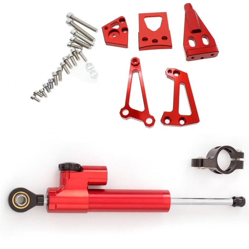 Motorradhalterung Einstellbarer Motorrad Stabilisator Dämpfer Lenkung Montage Halterung Halter Unterstützung Kit Set Für Kawasaki Für ER-6N Für NINJA400 2009-2011 2010 Stoßdämpfer CNC-Montagesatz(Re von LNMLRBXEXZ